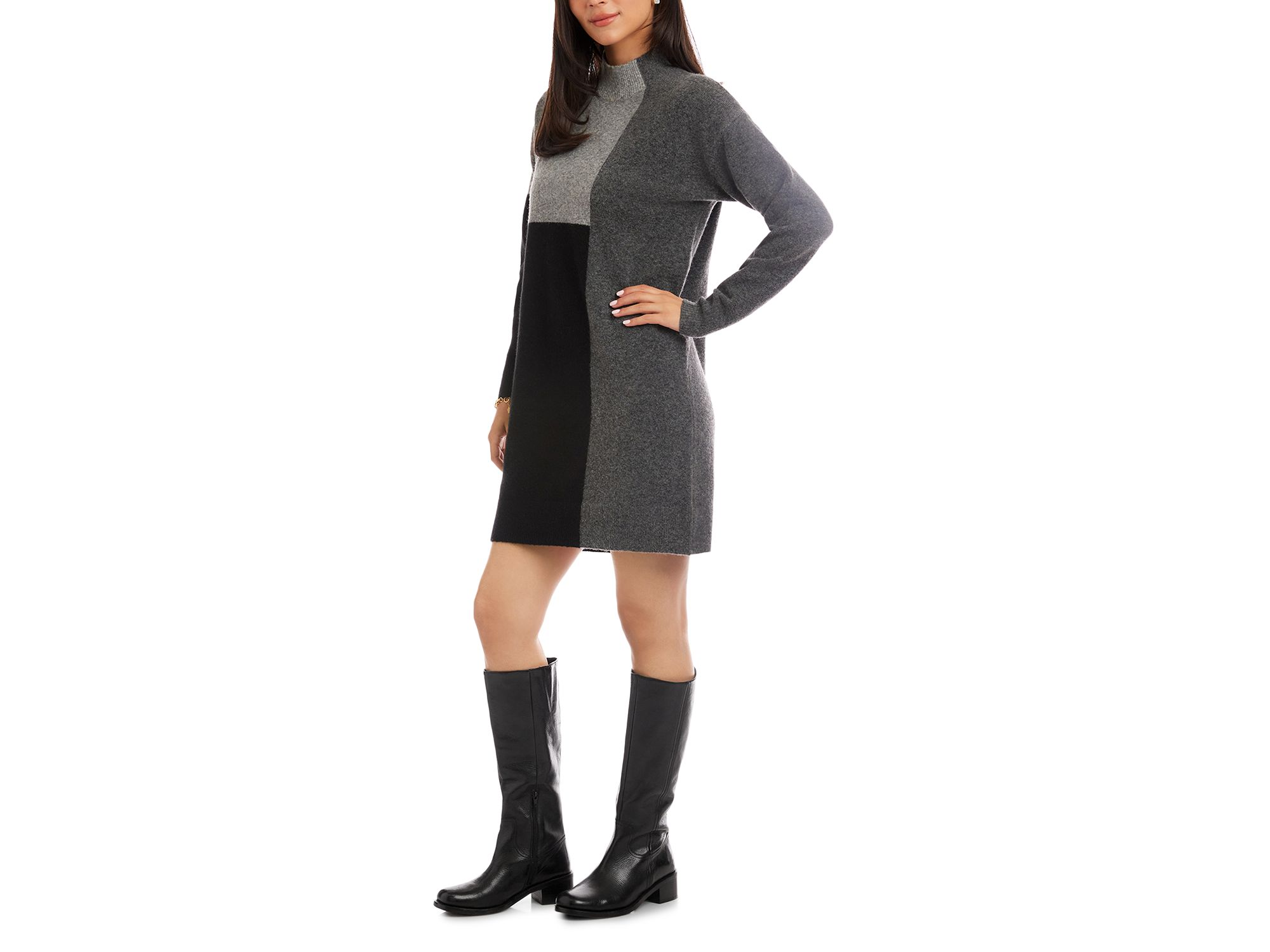 Colorblocked Sweater Dress — Image 3