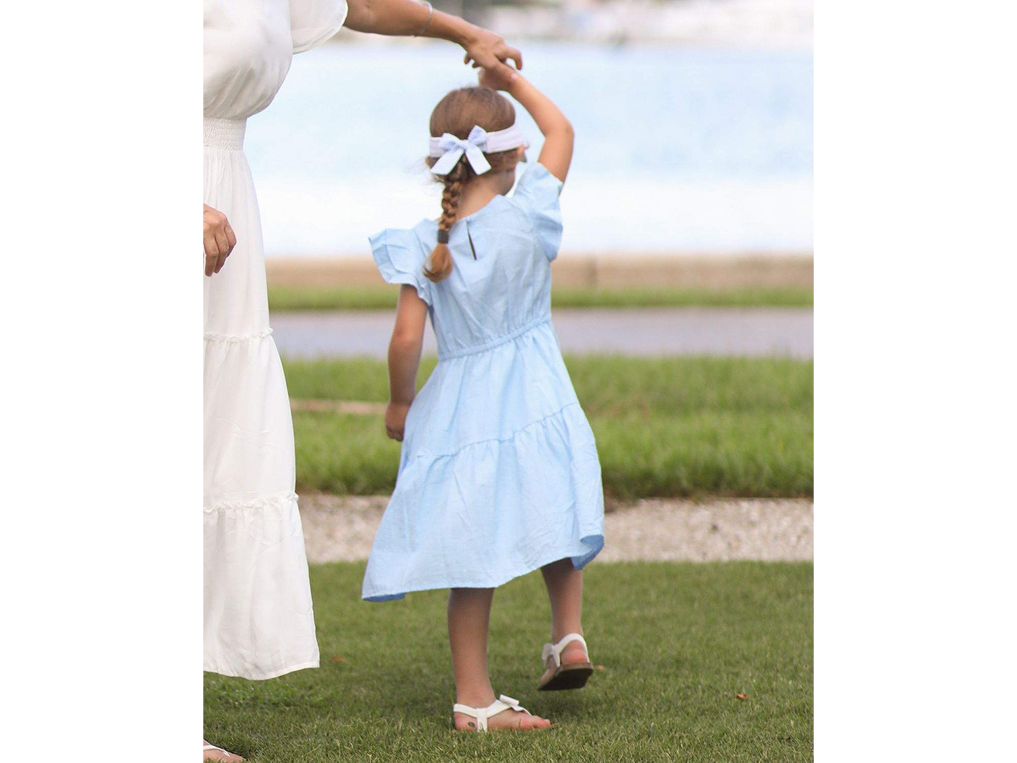 Girls' Hearts Bow Visor in White - Baby, Little Kid, Big Kid — Image 3