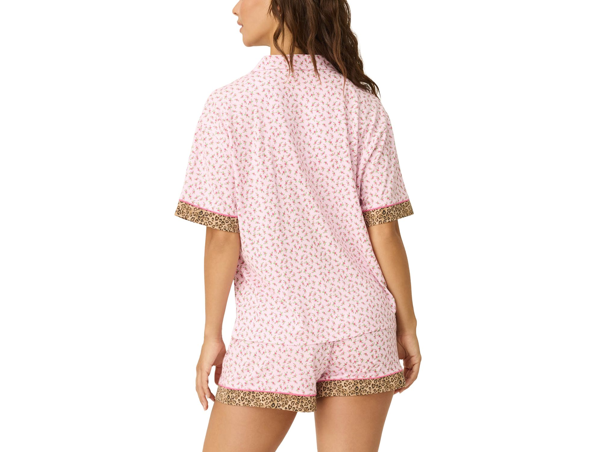 x PQ Swim Contrast Trim Floral Short Pajama Set — Image 5