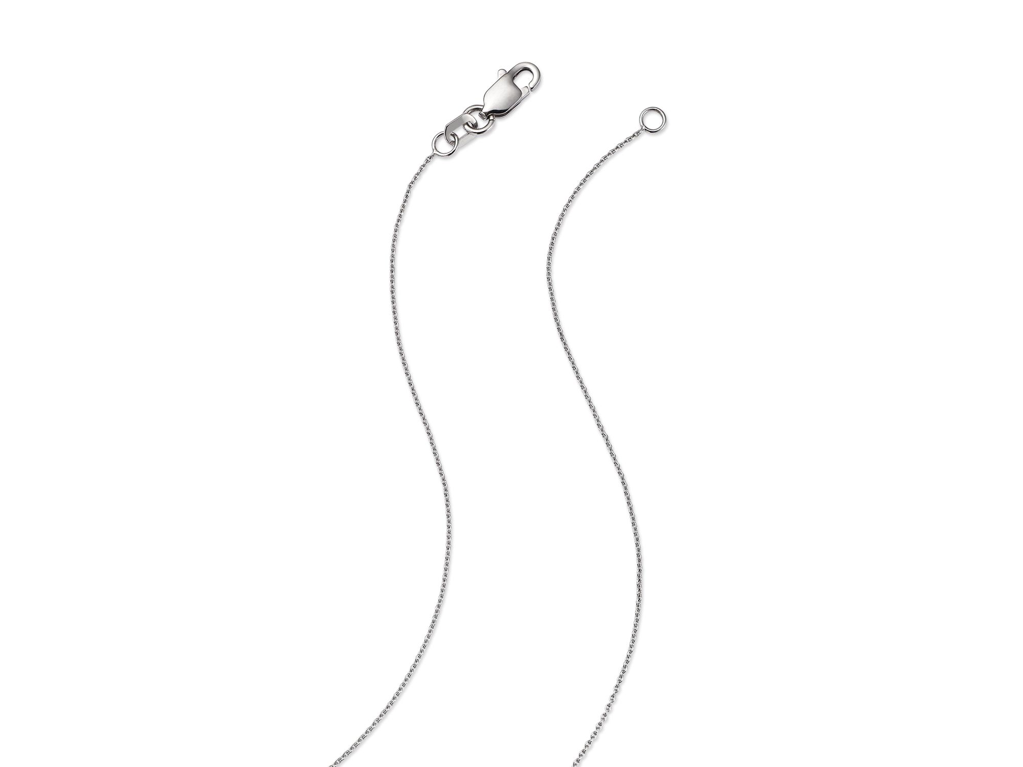Diamond Flower Station Necklace in 14K White Gold, 0.50 tcw — Image 4