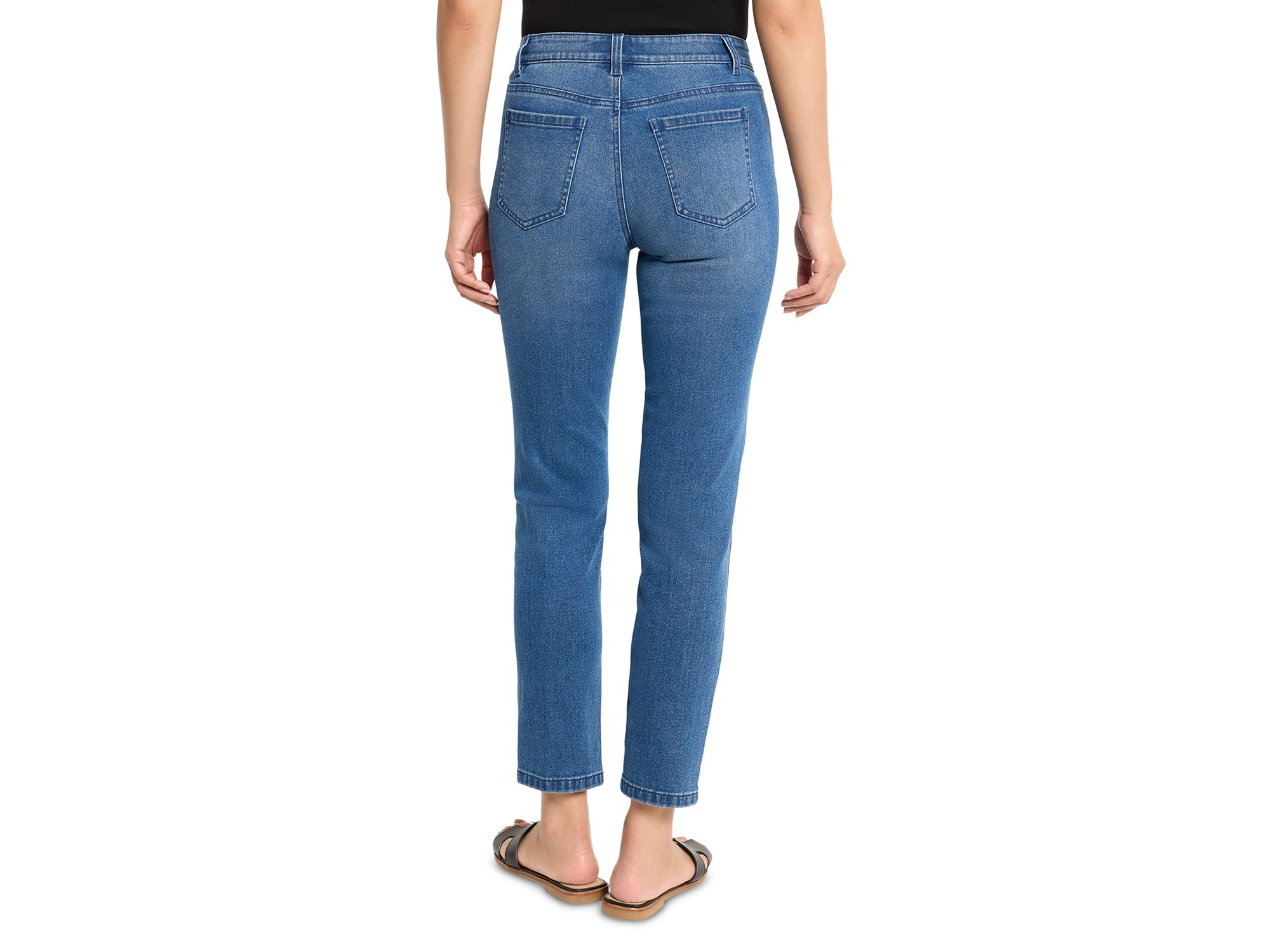 High Rise Straight Leg Jeans in Uptown — Image 4