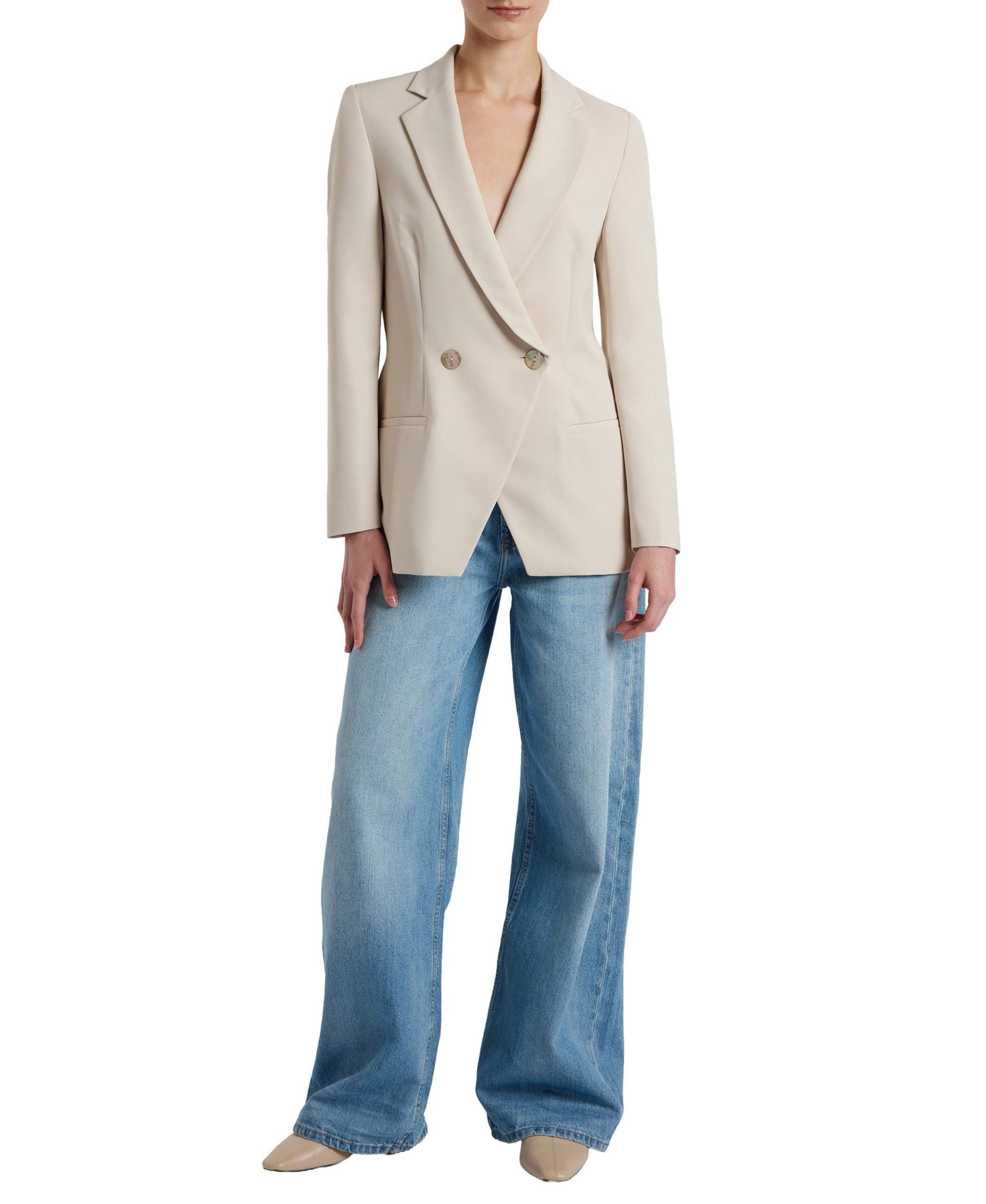 Rowan Double Breasted Blazer in Soft Stretch Crepe — Image 5
