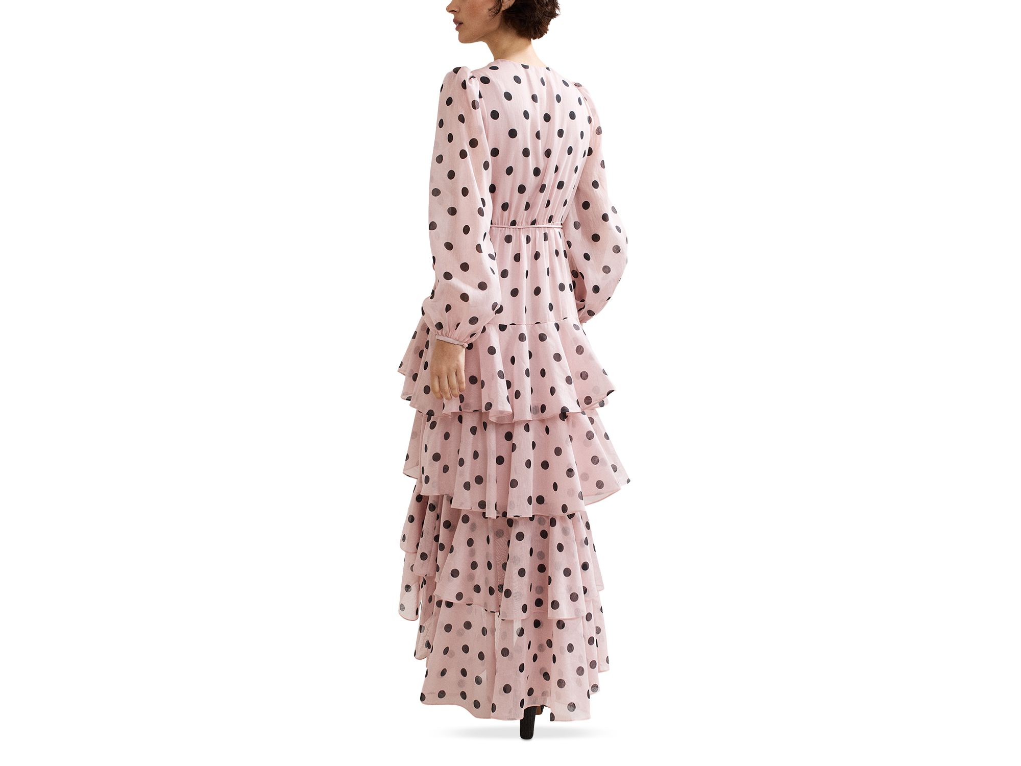 Spot Print Ruffle Dress — Image 8