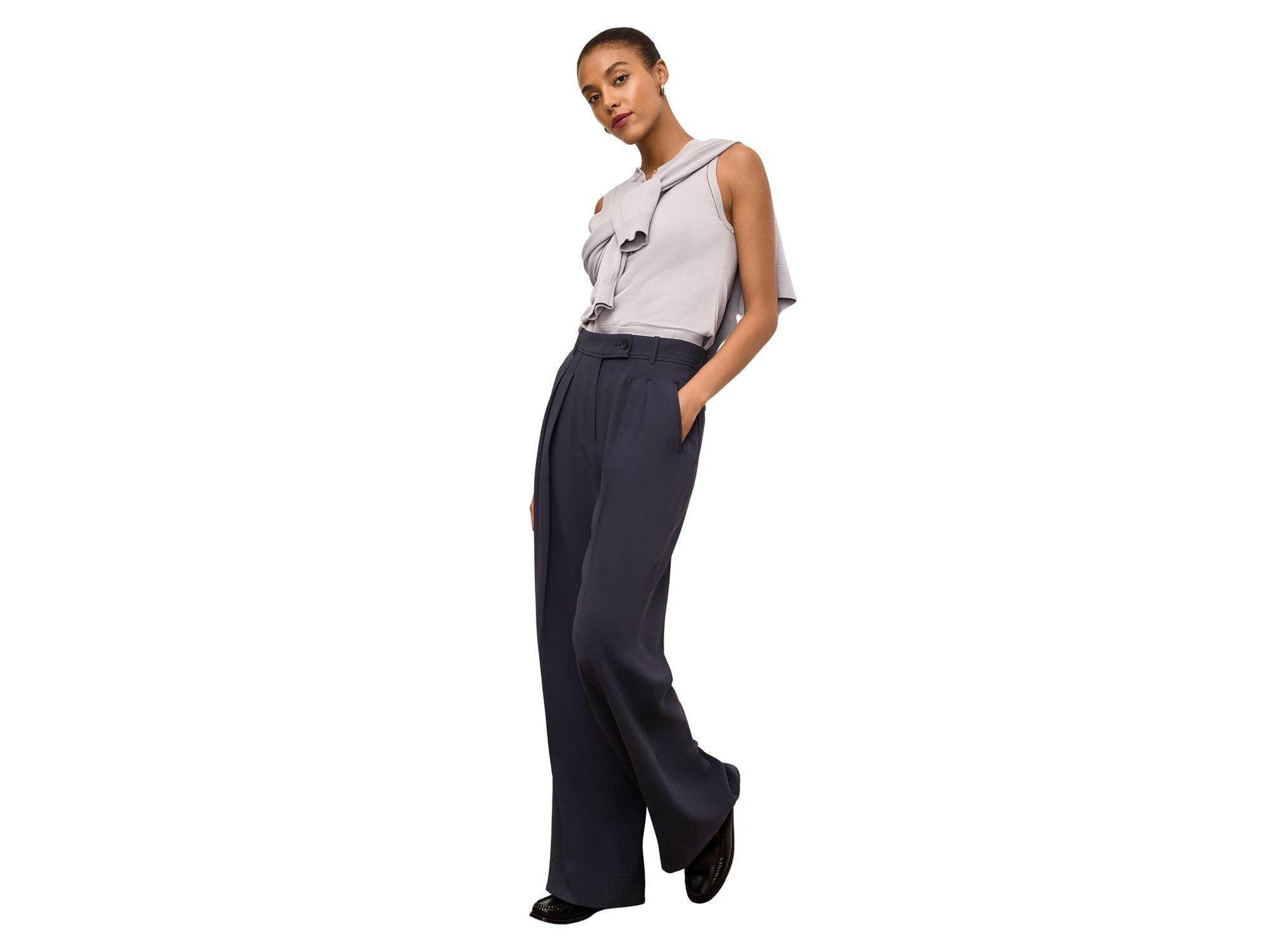 Crimmins Pointelle Cotton Silk Knit Tank — Image 3