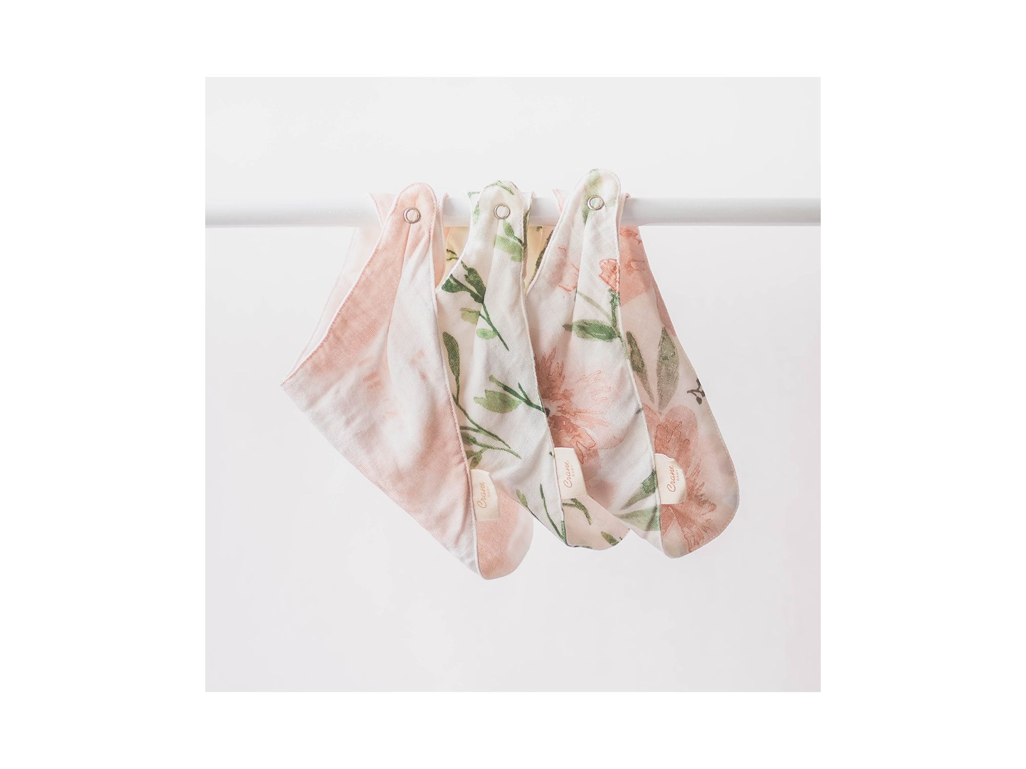 Parker Floral Muslin Bib Set, 3 Pack - Ages 0-36 Months — Image 7