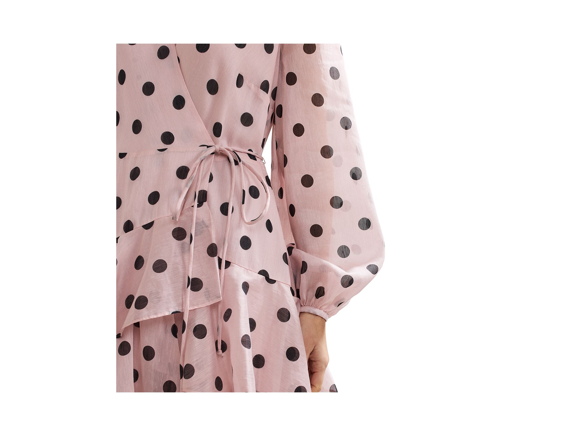 Spot Print Ruffle Dress — Image 5