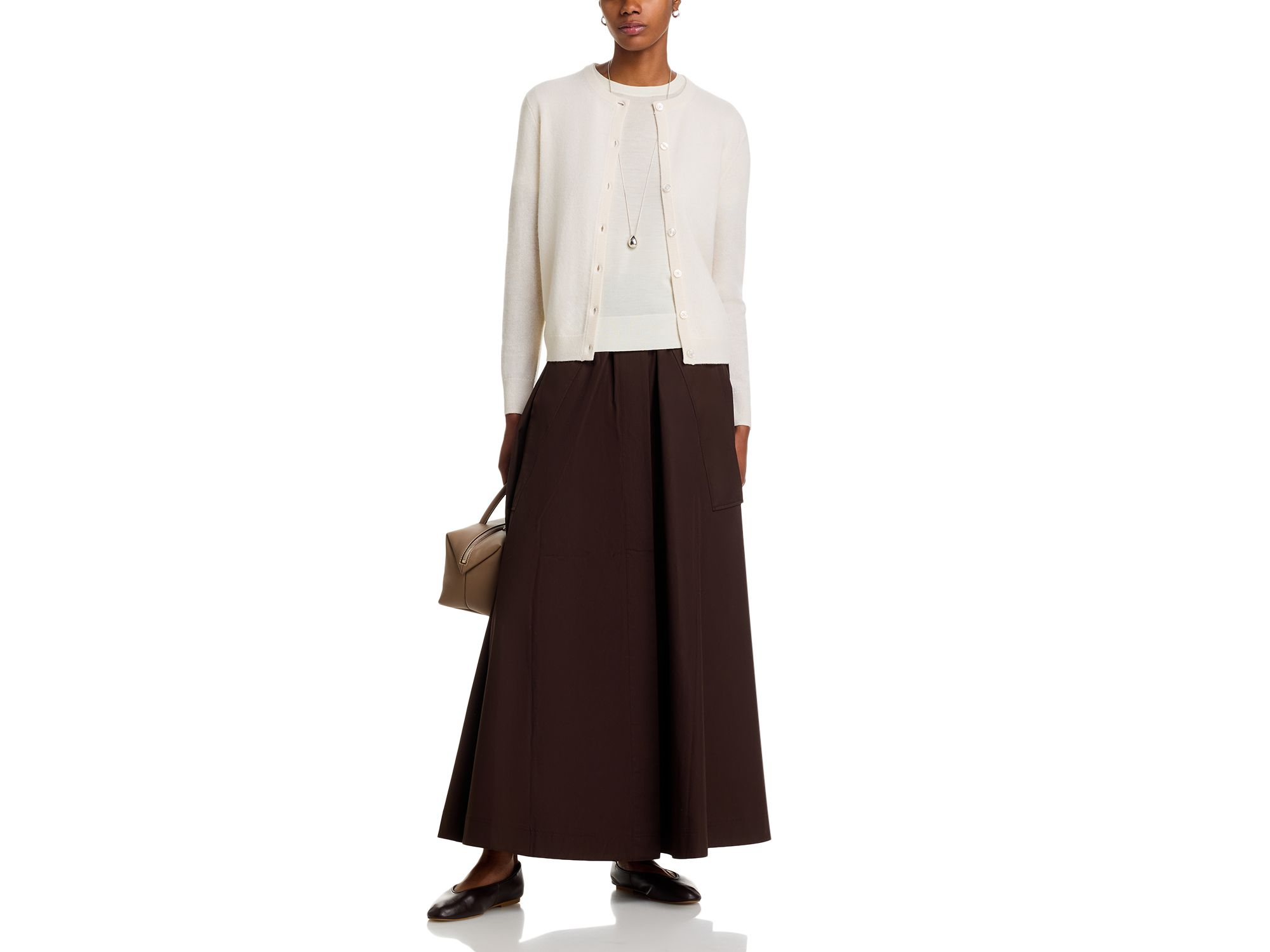 100% Cashmere Crewneck Cardigan Sweater - Exclusive — Image 4