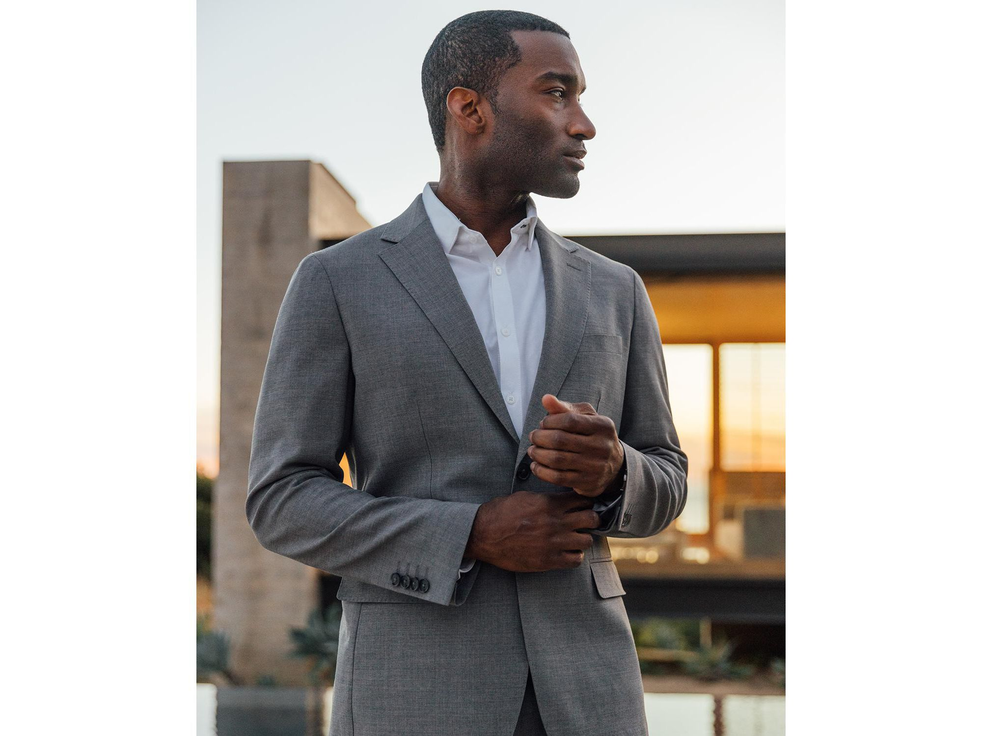 Fresco  Suit Jacket  Navy Solid — Image 4
