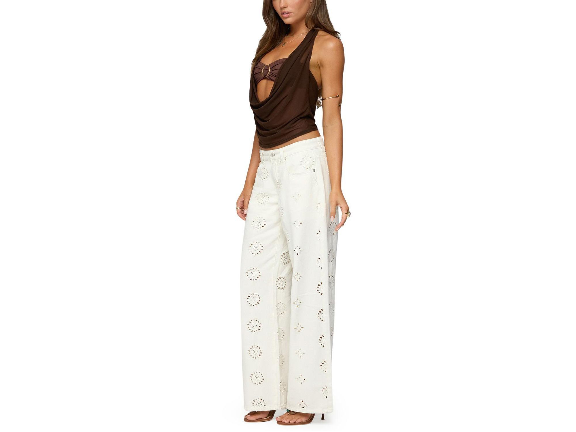 Issey Layered Bra Cowl Neck Top — Image 3