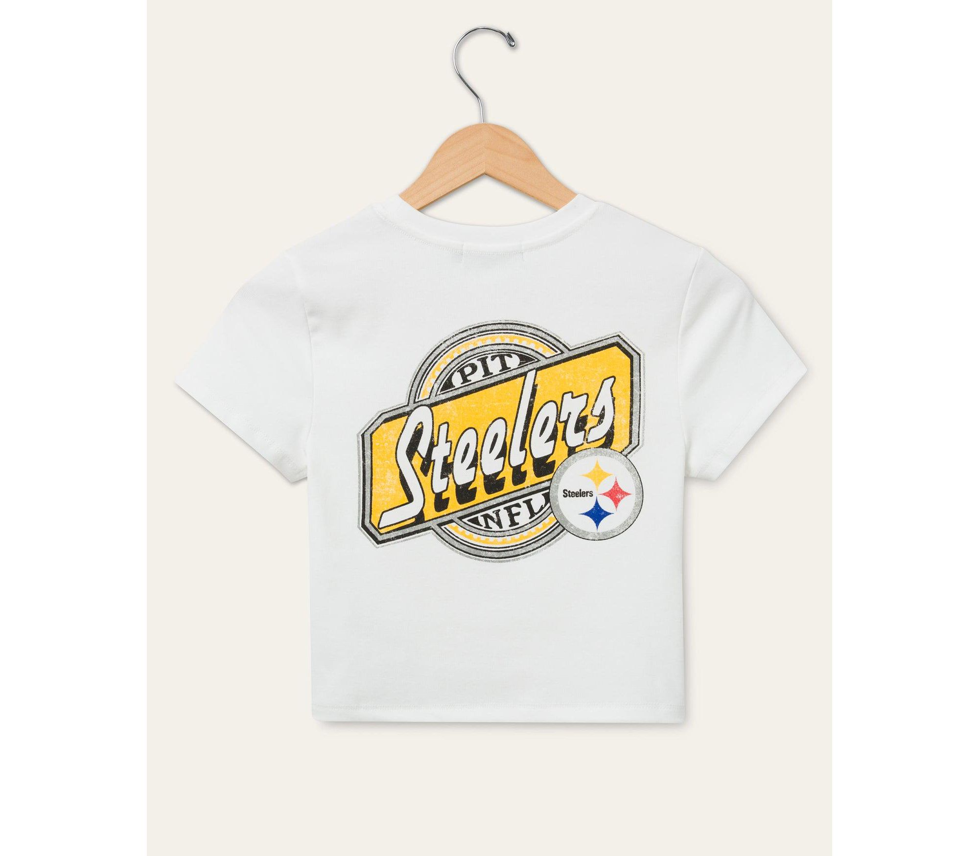Women's NFL Pittsburgh Steelers Cheers Baby Tee — Image 3
