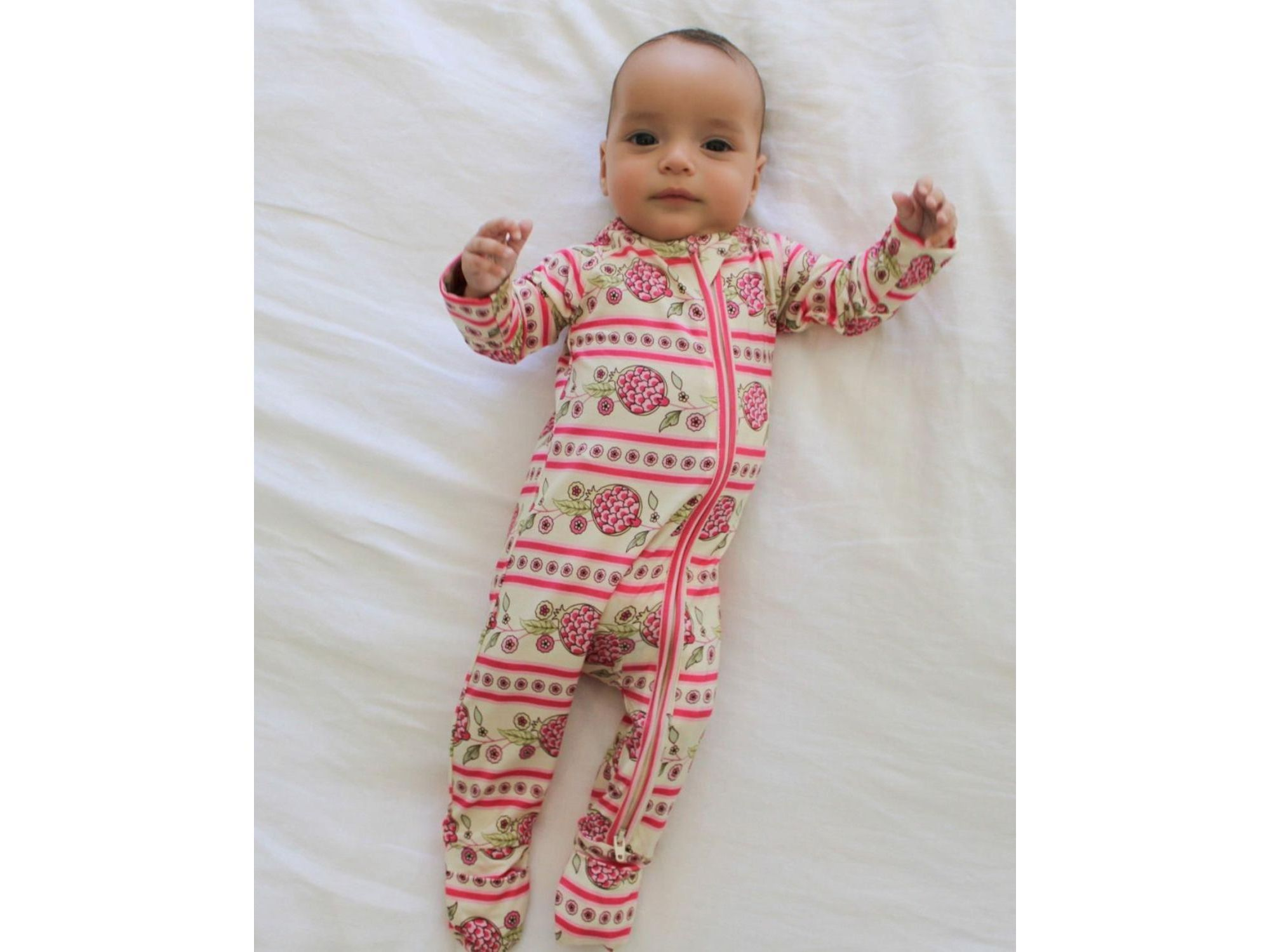 Girls' Pomegranate Soiree Bamboo Sleeper - Baby — Image 3