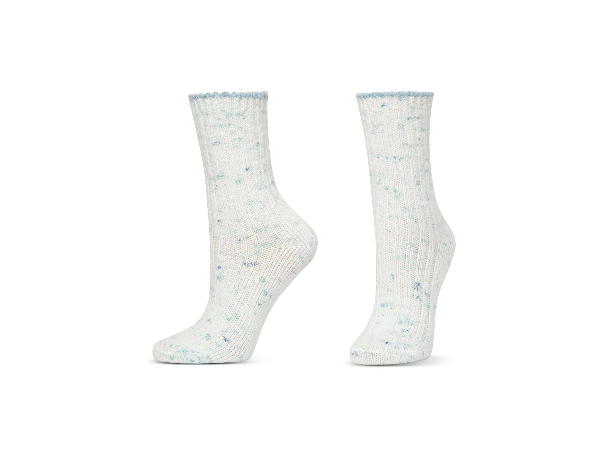 Striped Tweed Cozy Crew Sock, Pack of 2 — Image 3