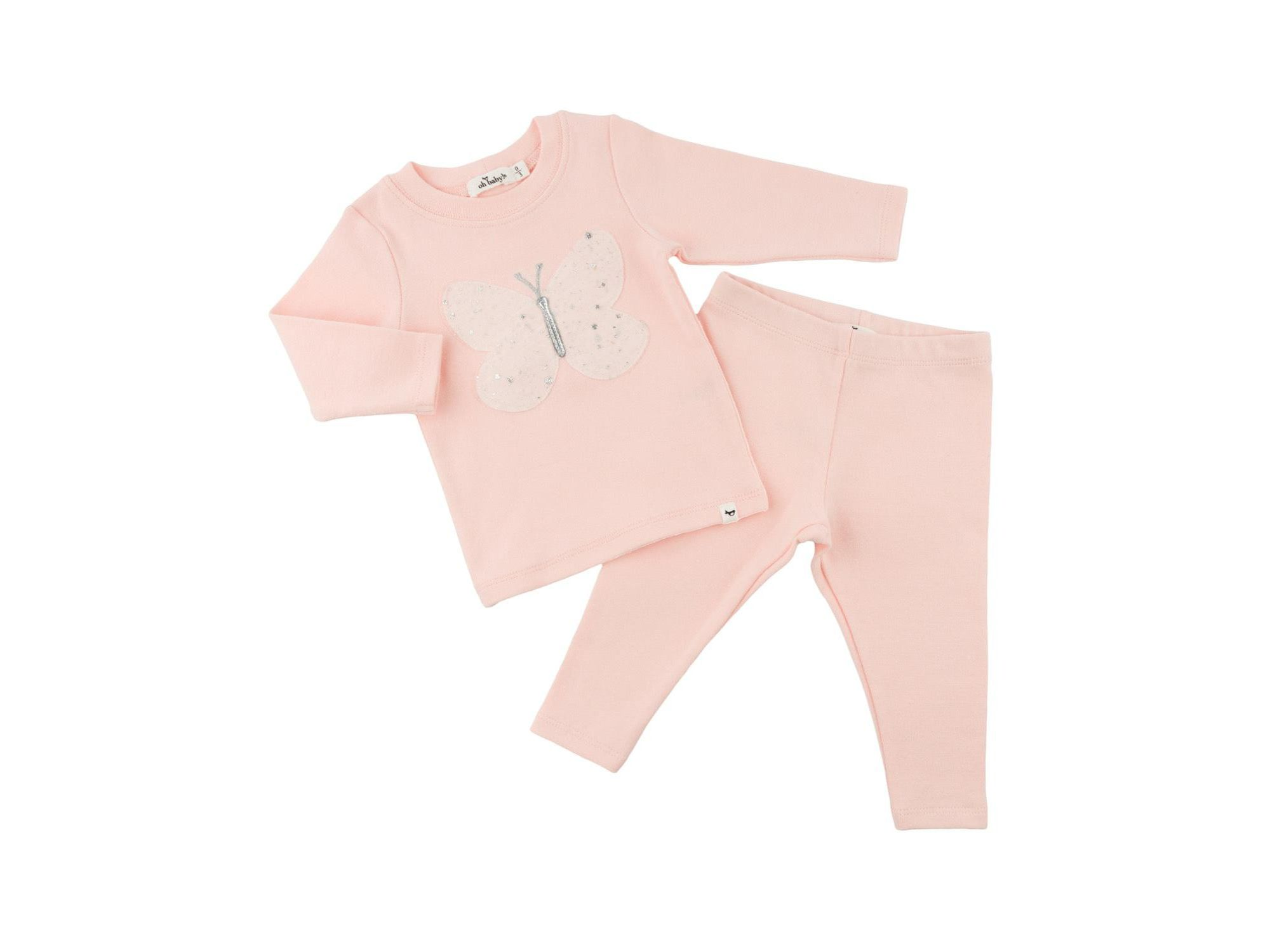 Girls' Butterfly Fleck Tulle Applique Two Piece Set - Baby — Image 3