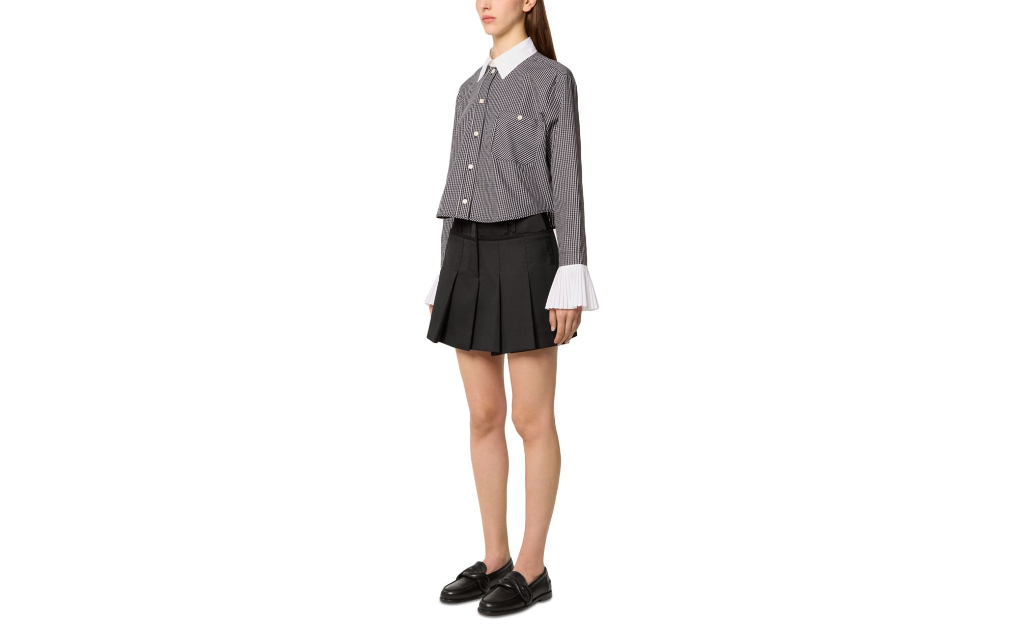 Cotton Shirt with Pleated Cuffs — Image 6
