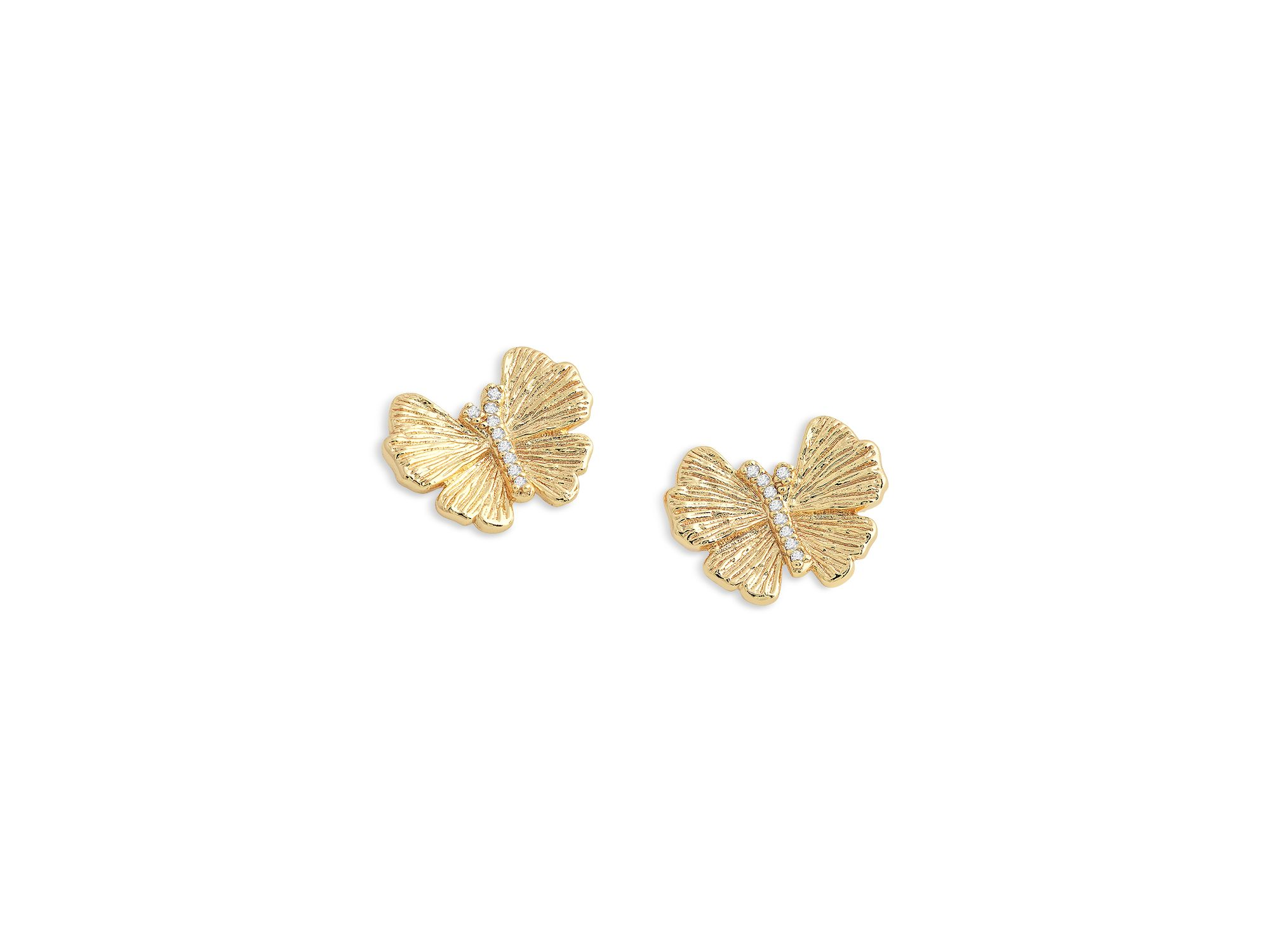 Butterfly Stud Earrings in 18K Gold Plated — Image 4