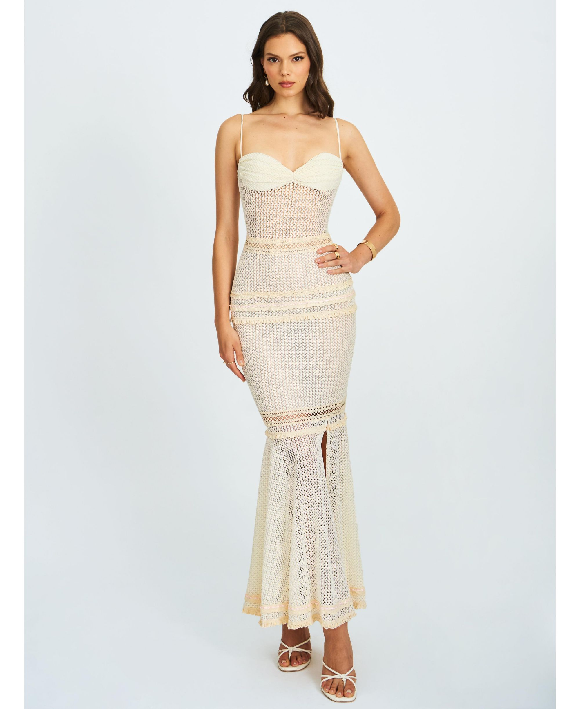 Pallas Lace Trim Crochet Mermaid Maxi Dress — Image 6