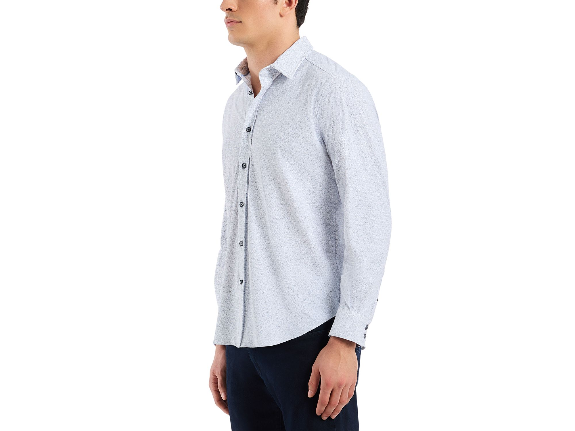 Asterik Knit Button Down Shirt — Image 6