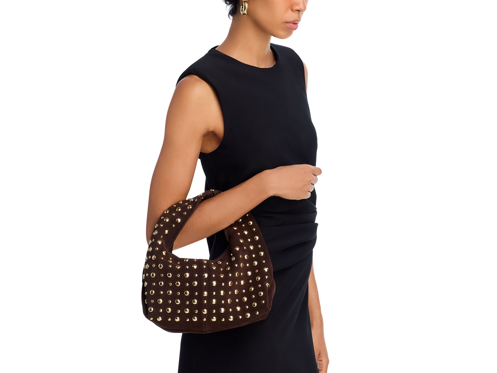 Slouchy Hobo Suede Shoulder Bag — Image 4