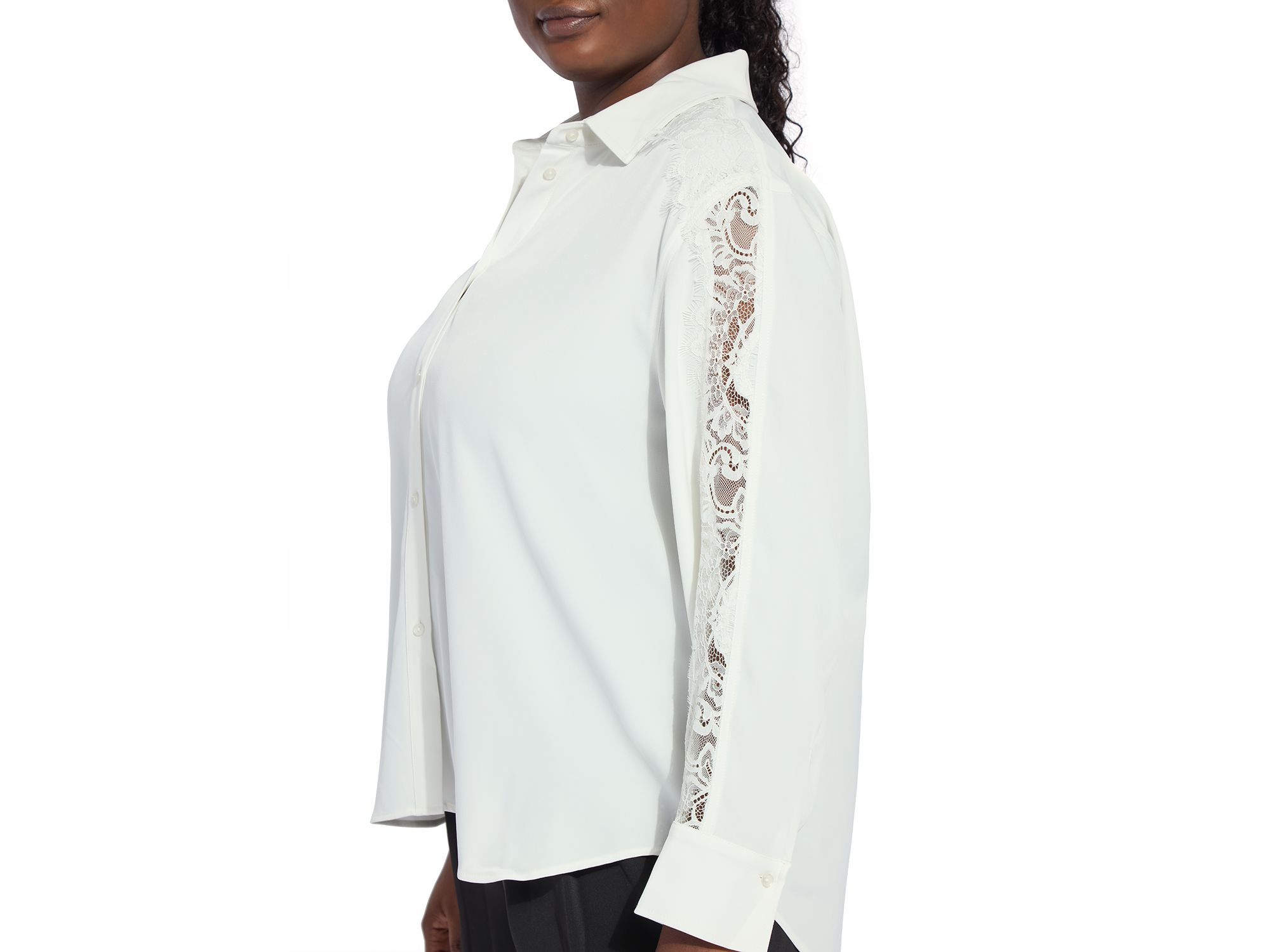 Natasha Lace Trim Shirt — Image 5