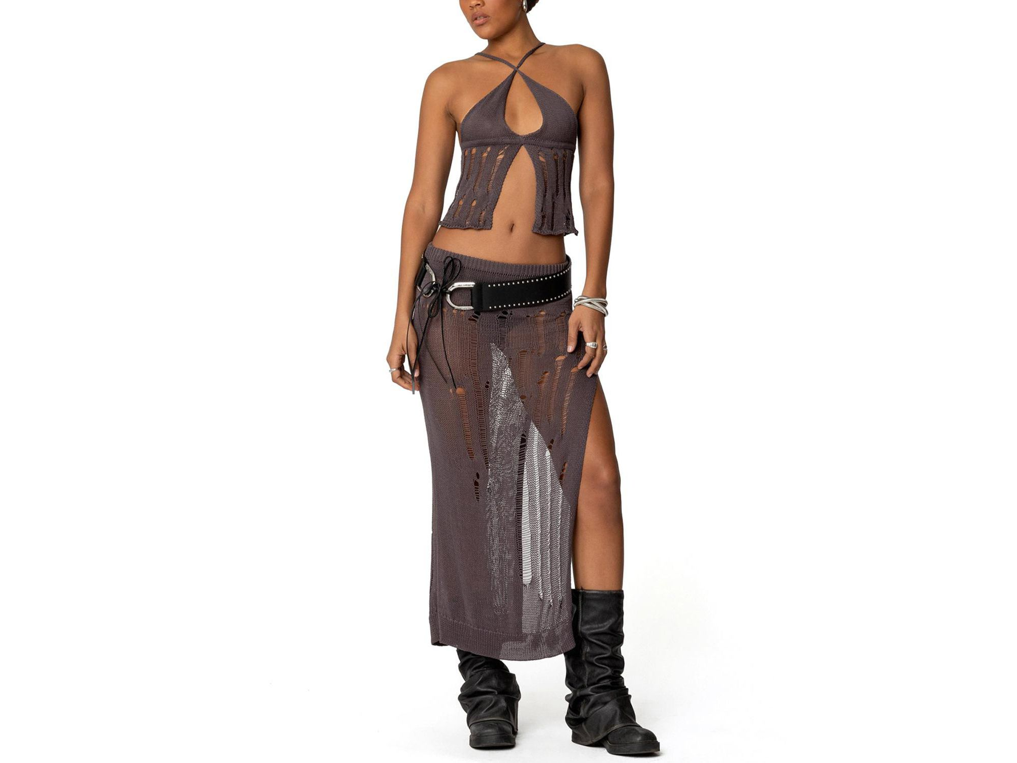 Jaynie Distressed Knit Top — Image 3