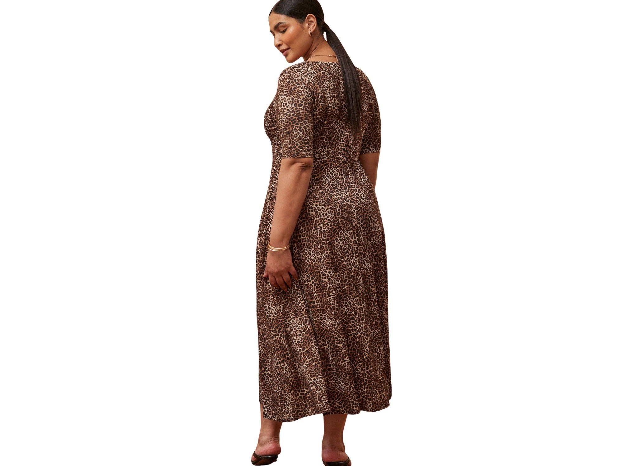 Leopard Print Wrap Dress — Image 3