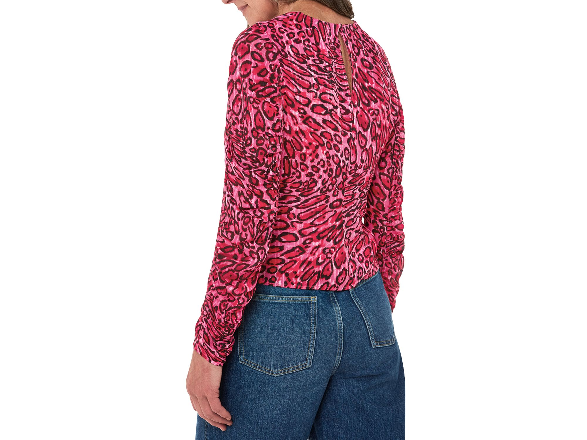 Waving Leopard Gathered Top — Image 3
