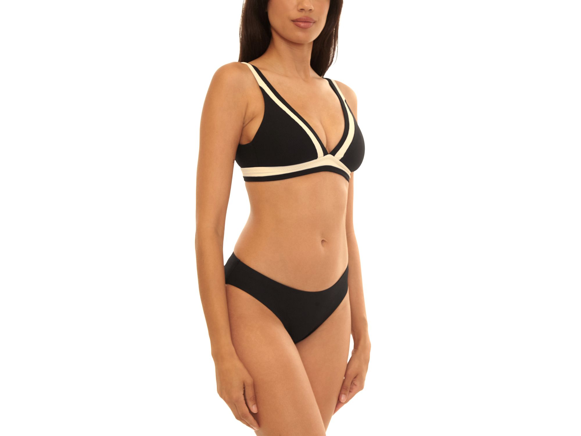 Coast Line Rib Color Blocked Claire Bikini Top & Adela Hipster Bikini Bottom — Image 12