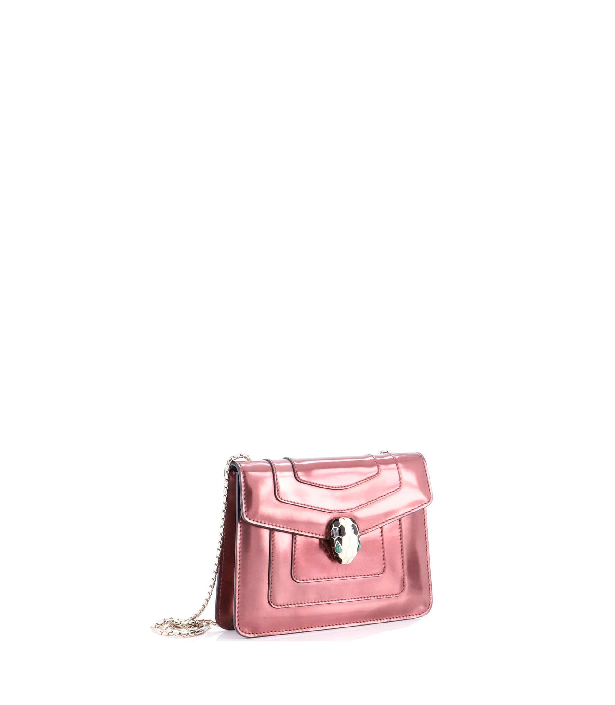 Small Serpenti Forever Square Shoulder Bag Metallic Leather — Image 5