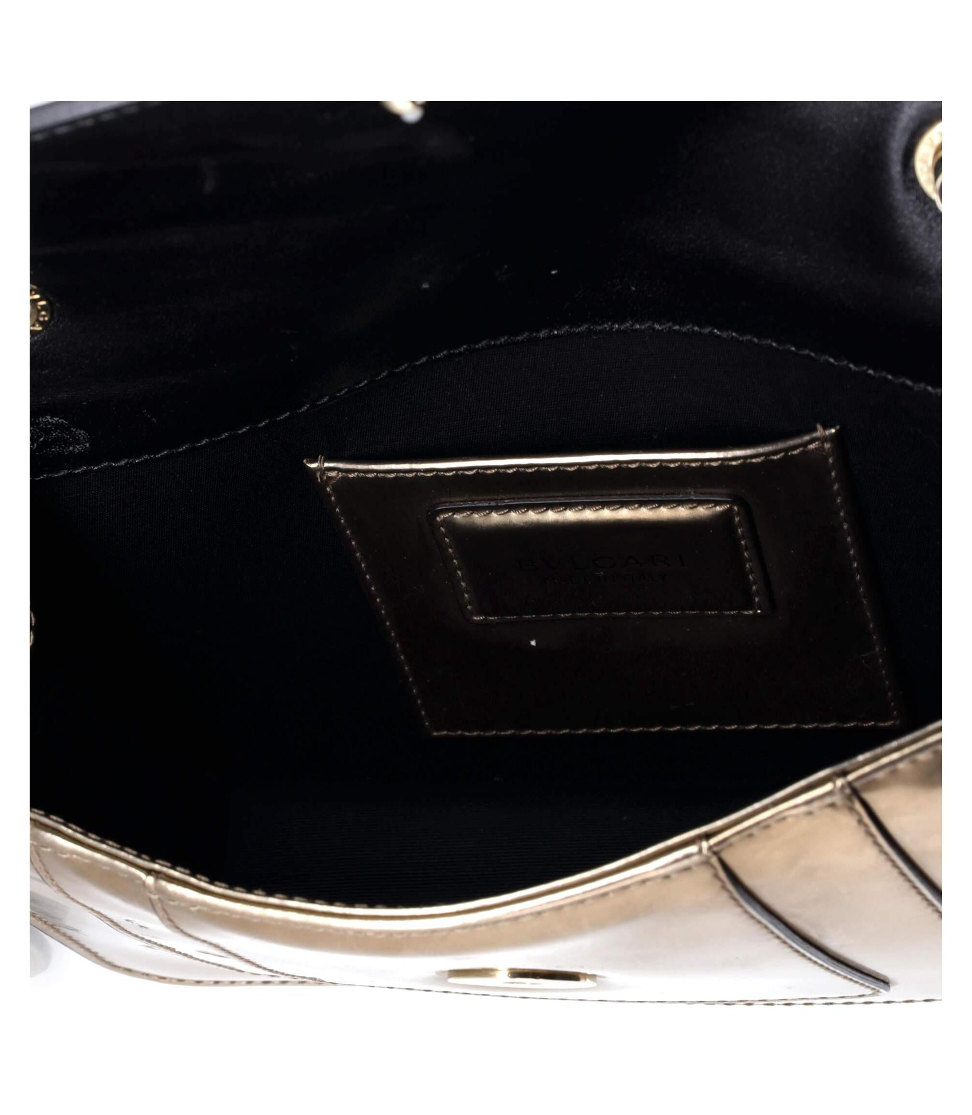 Small Serpenti Forever Square Shoulder Bag Metallic Leather — Image 3