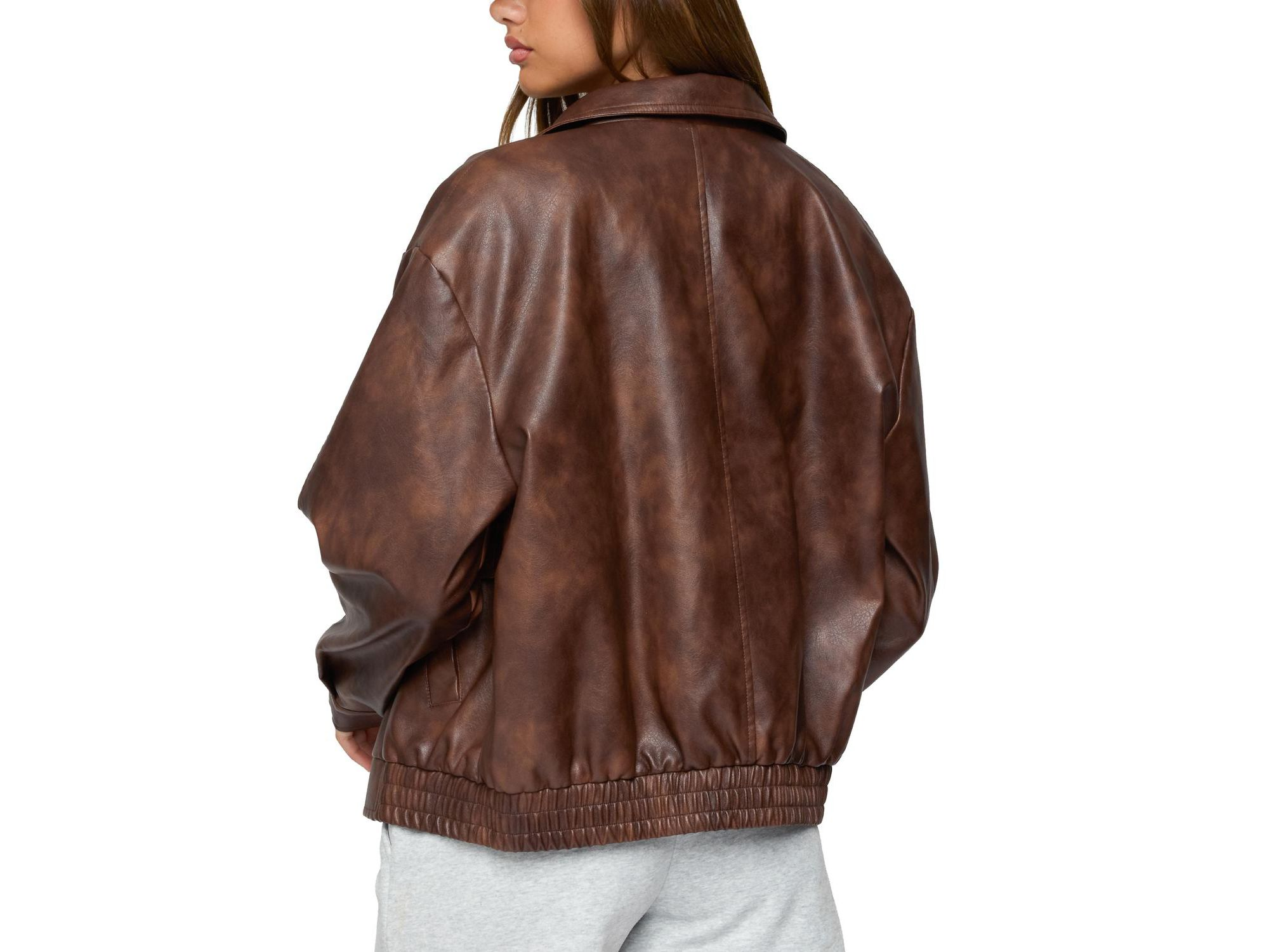 Ardella Oversized Faux Leather Jacket — Image 3