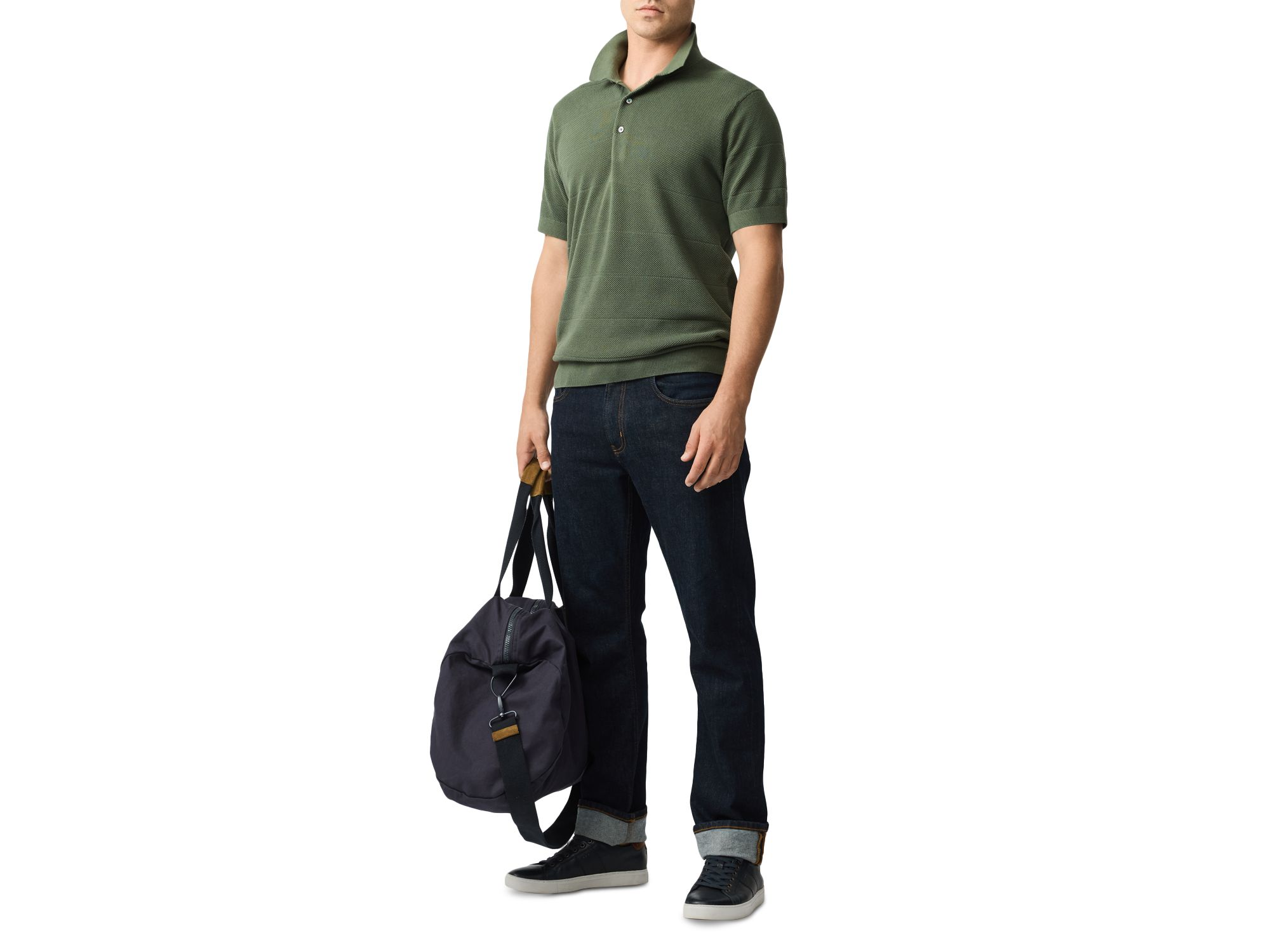 Masons Regular Fit Flat Knit Polo Shirt — Image 6