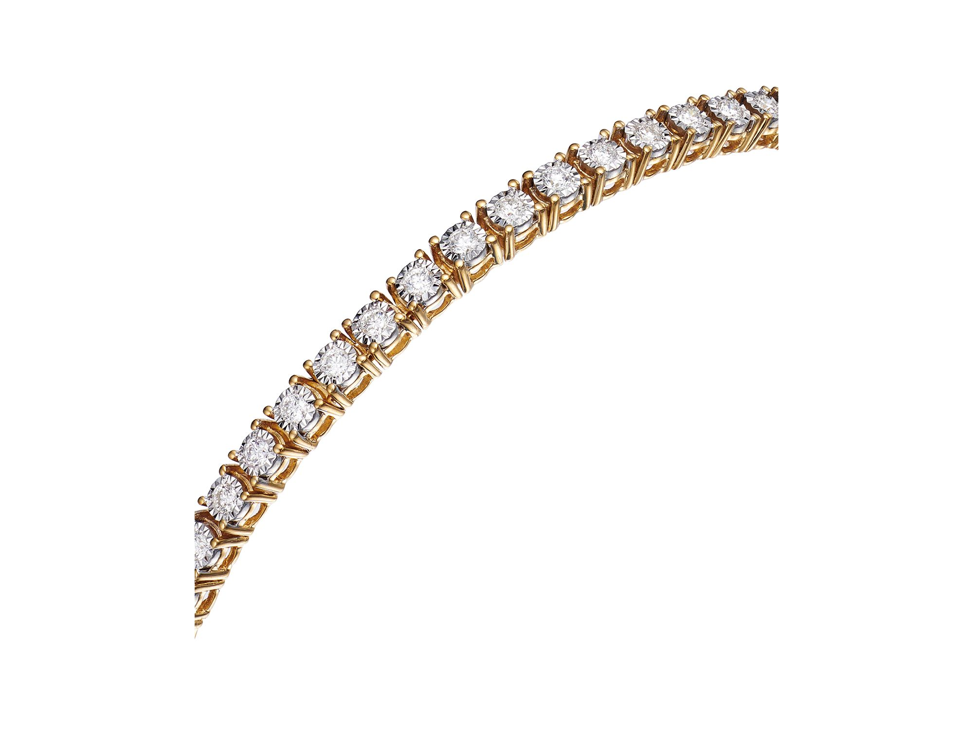 Diamond Tennis Bracelet in 14K Yellow Gold, 1.0 tcw — Image 3
