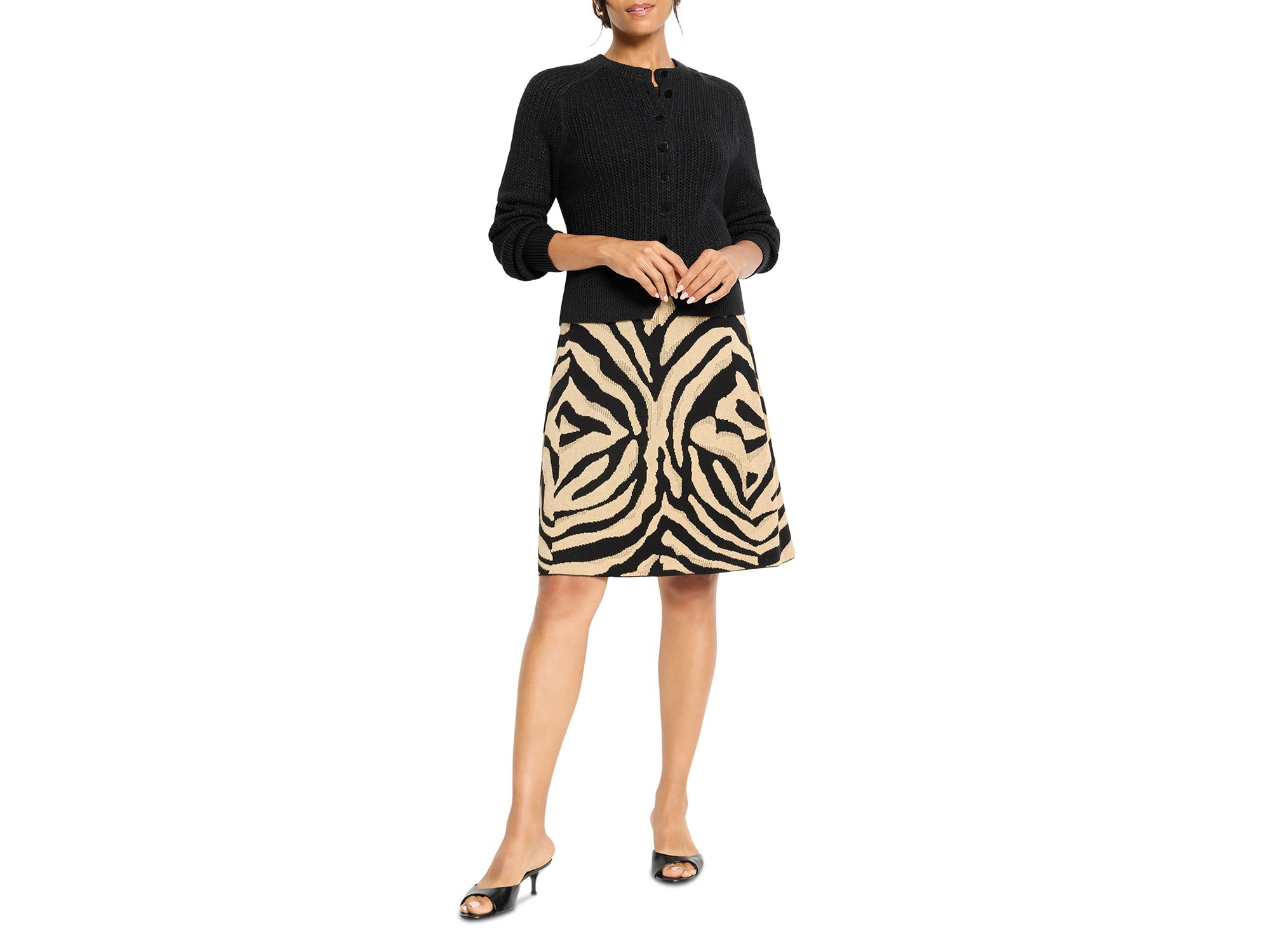 Animal Jacquard Knit Skirt — Image 4
