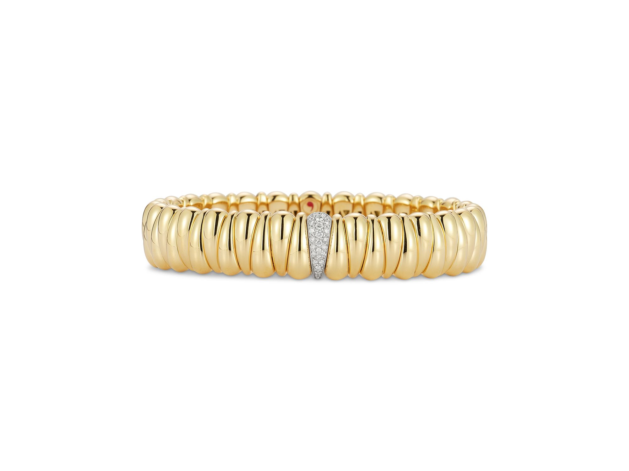 18K White & Yellow Artiglio Diamond Stretch Bracelet - Image 1