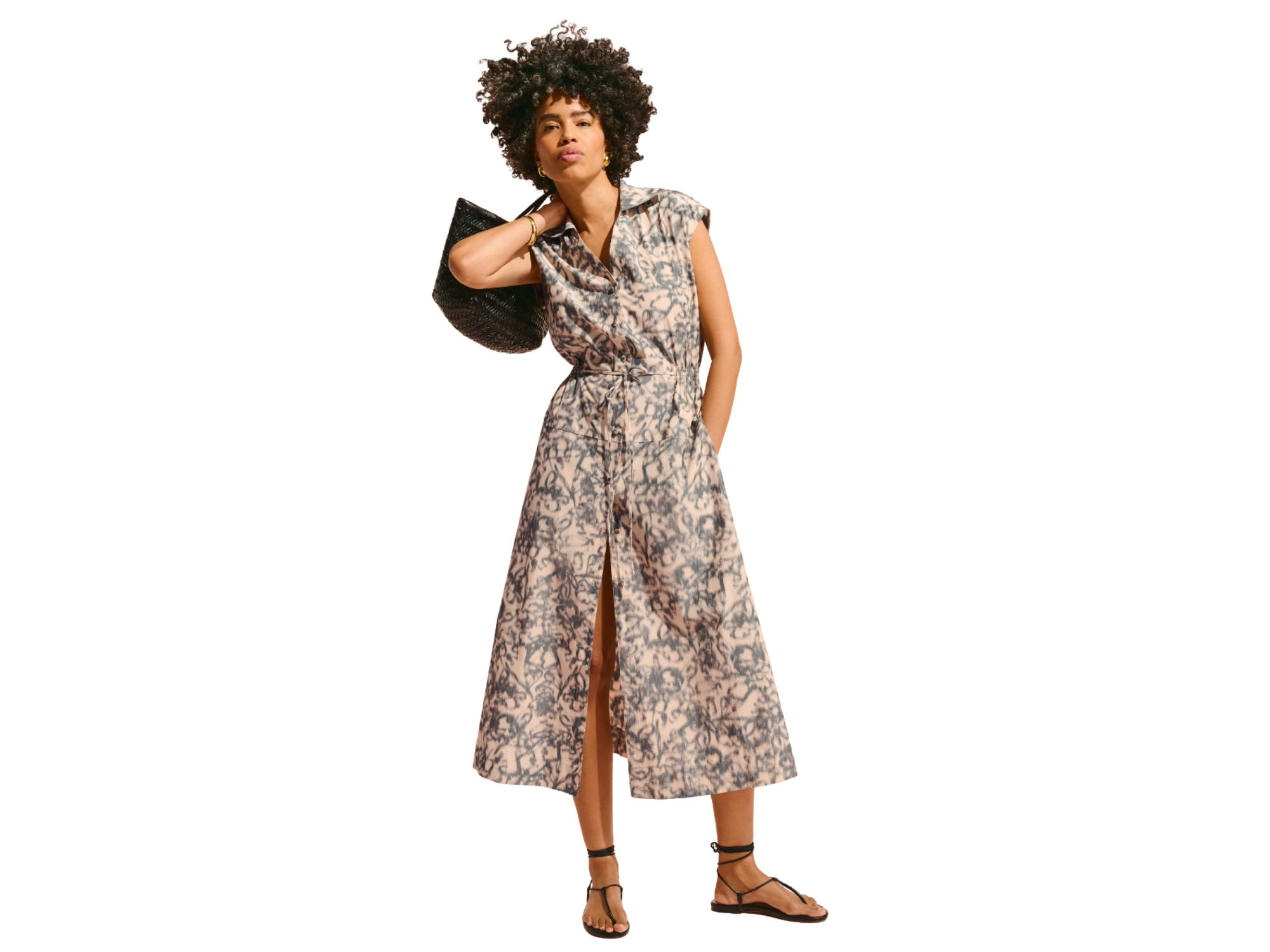 Cira Women's Warped Floral Shirt Dress — Image 3
