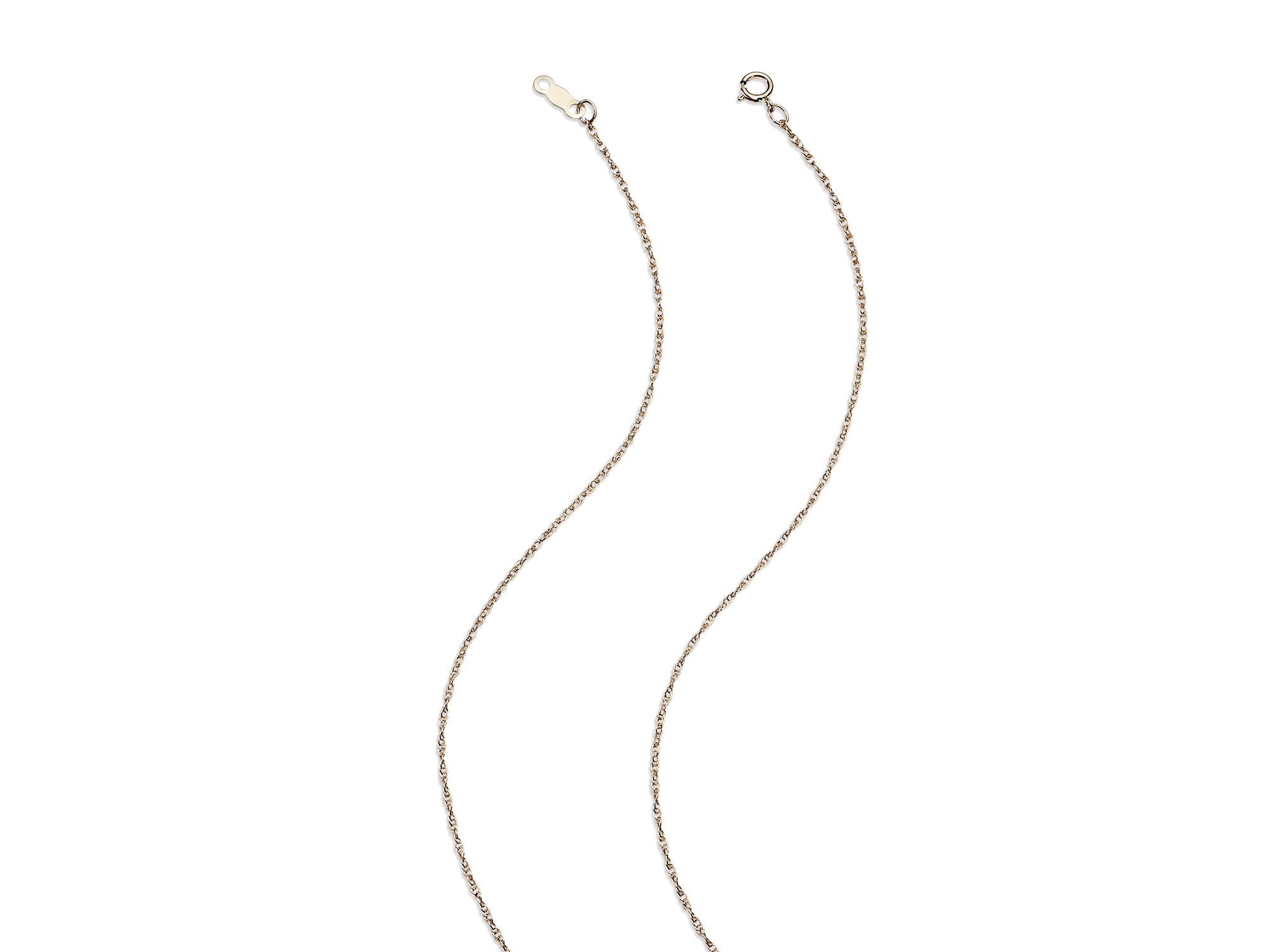 Puffed Heart Necklace in 14K Yellow Gold, 18" — Image 4
