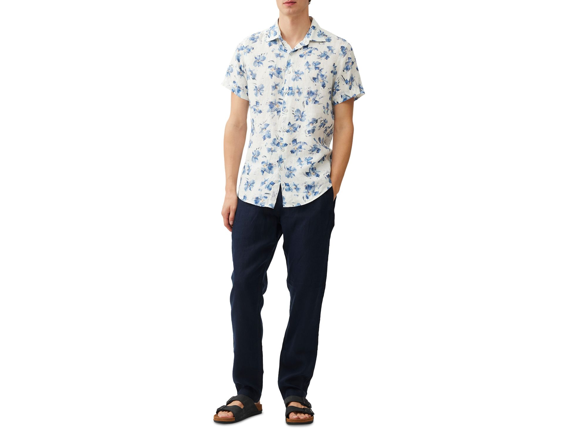 Portland Island Slim Fit Short Sleeve Linen Shirt — Image 5