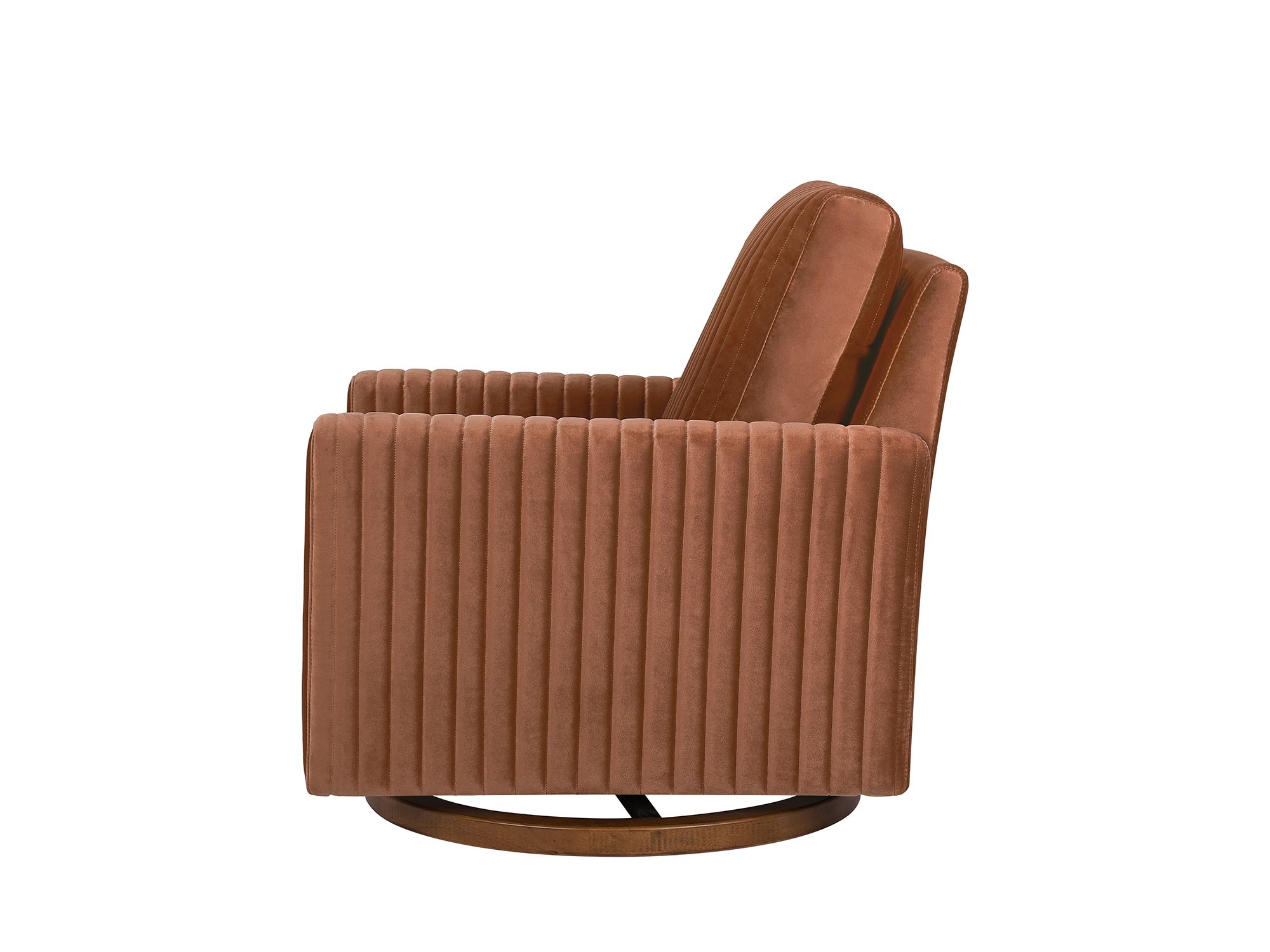 Poe Velvet Channeled Swivel Glider — Image 5