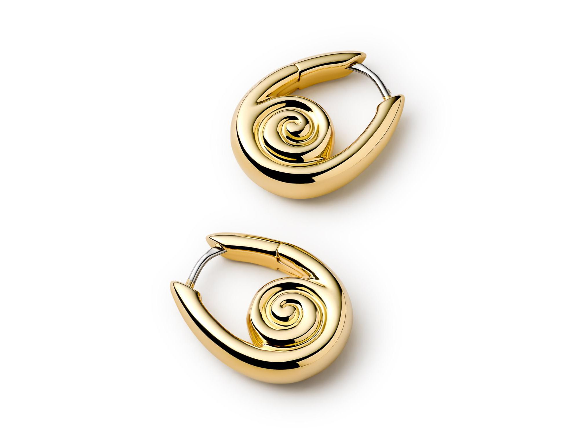 Gold Ariel Hoops Statement Earrings — Image 4