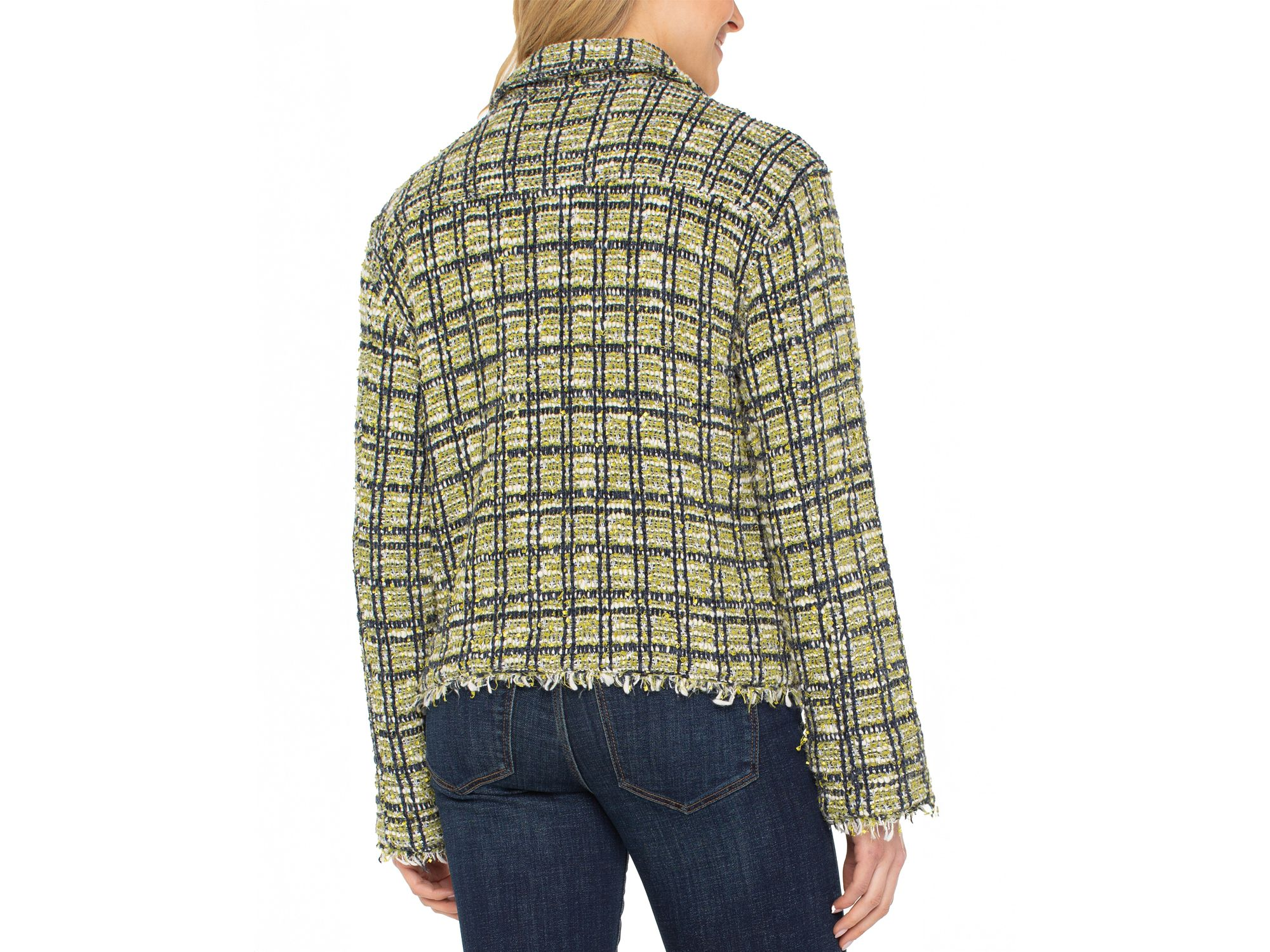 Plaid Bouclé Shirt Jacket — Image 3