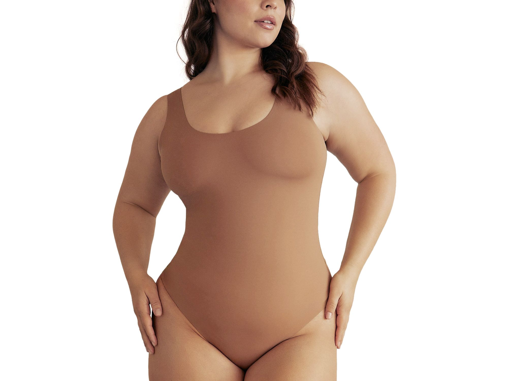 Scoop Neck Hourglass Shapewear Cheeky Bodysuit — Image 3