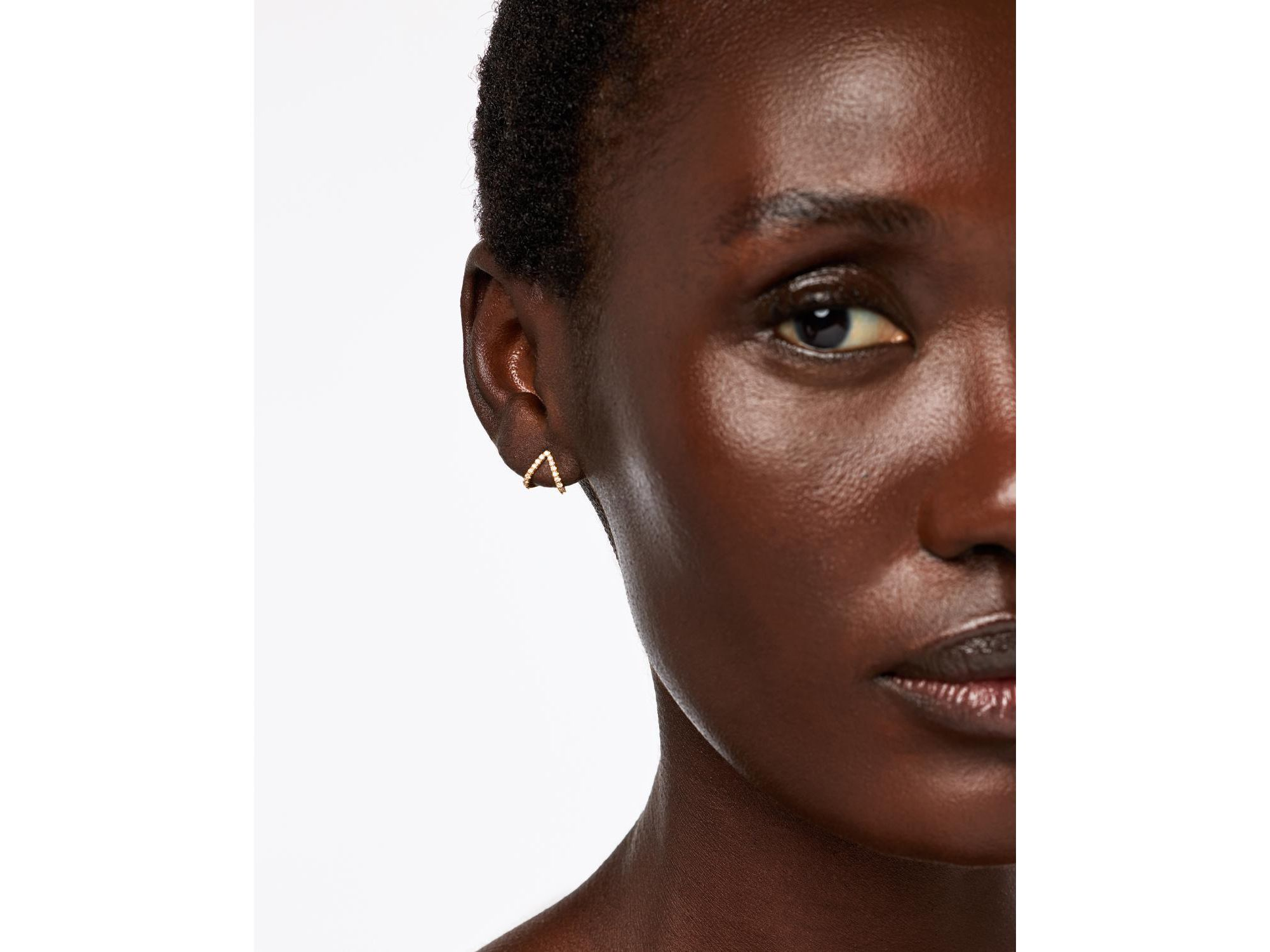 Solid Yellow Gold - Lab Grown Diamond Velora Huggie Studs — Image 4