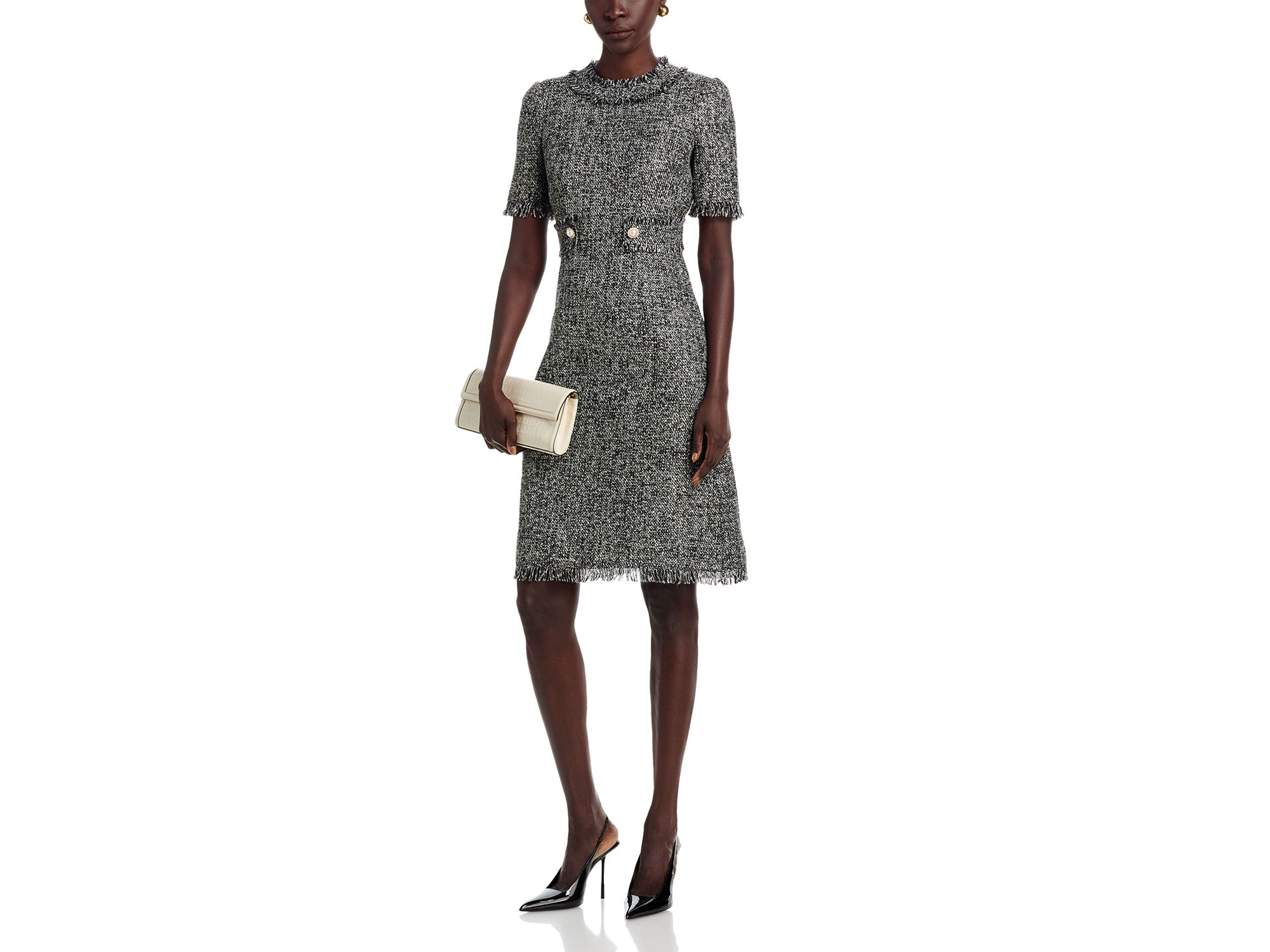Bouclé Tweed Dress — Image 4