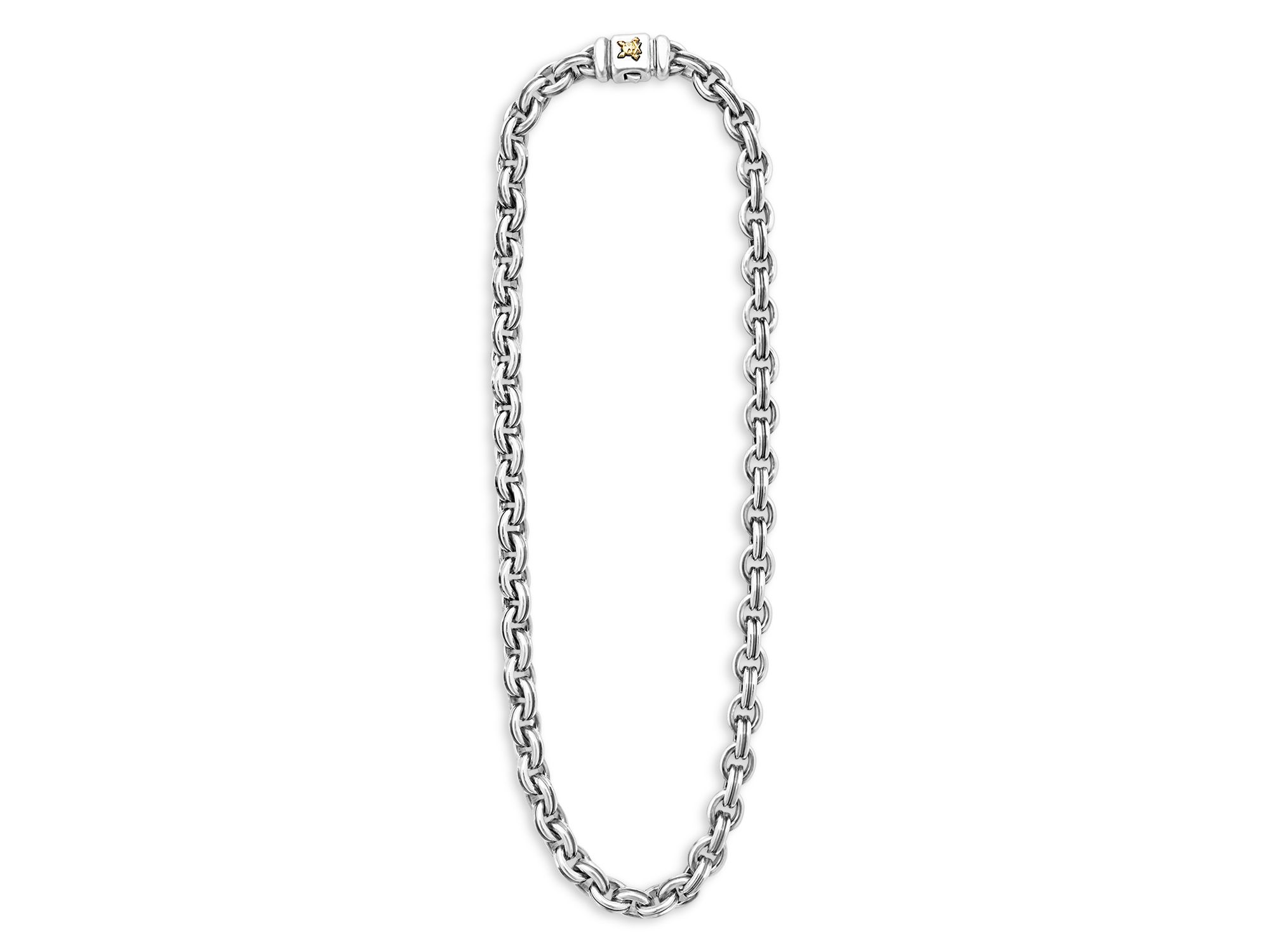 Men's 18K Yellow Gold & Sterling Anthem Double Link Necklace - Exclusive — Image 5