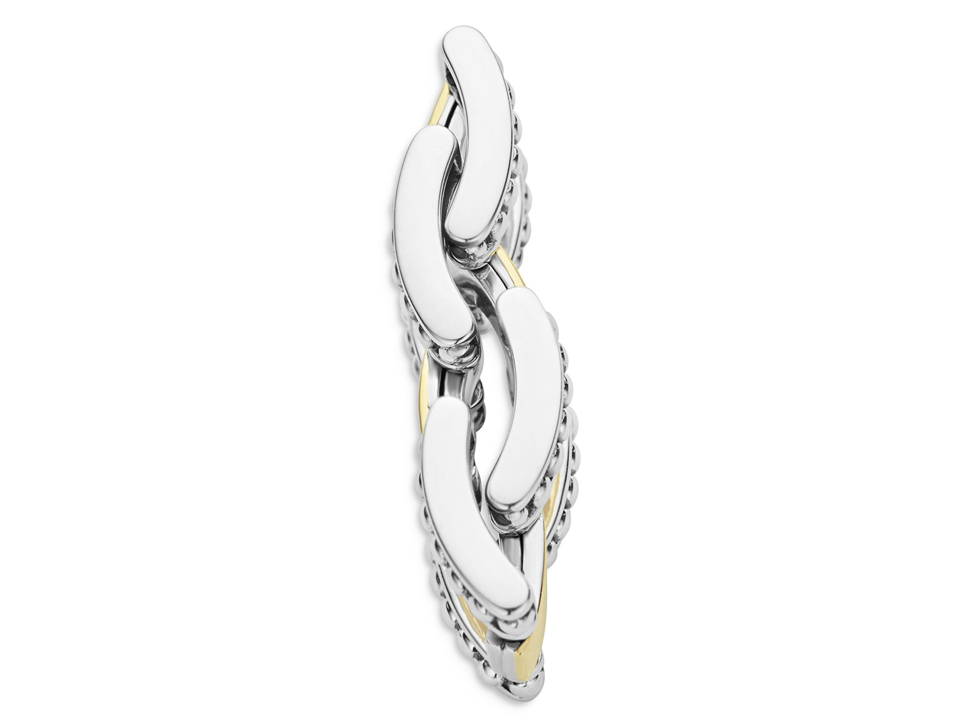 18K Yellow Gold & Sterling High Bar Statement Ring — Image 4