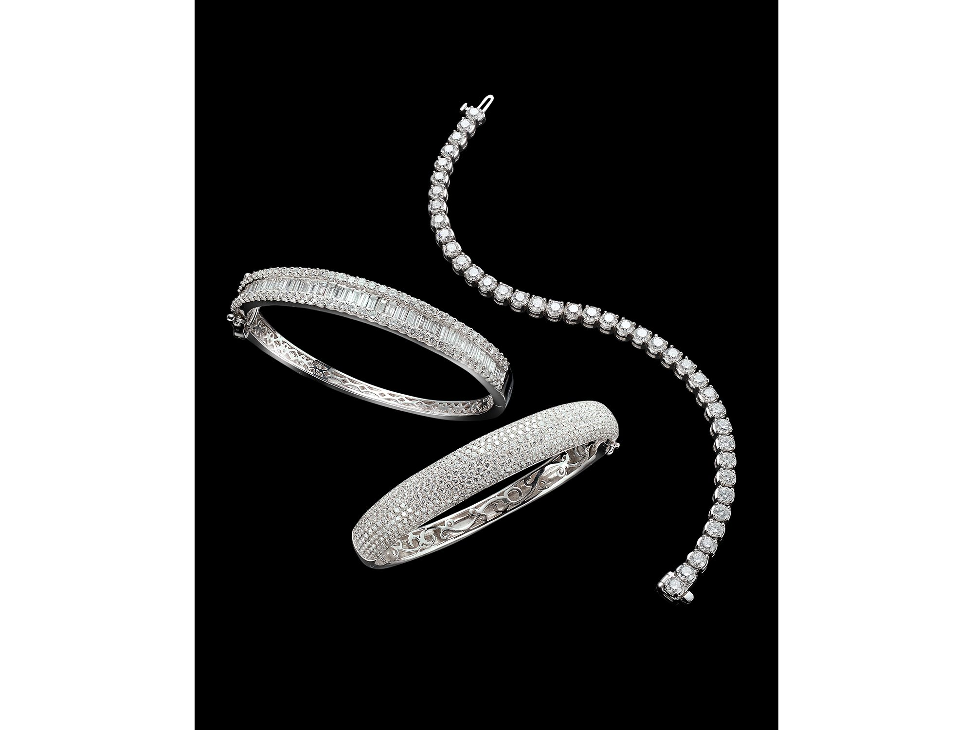 Certified Diamond Tennis Bracelet in 14K White Gold, 10.0 tcw — Image 6