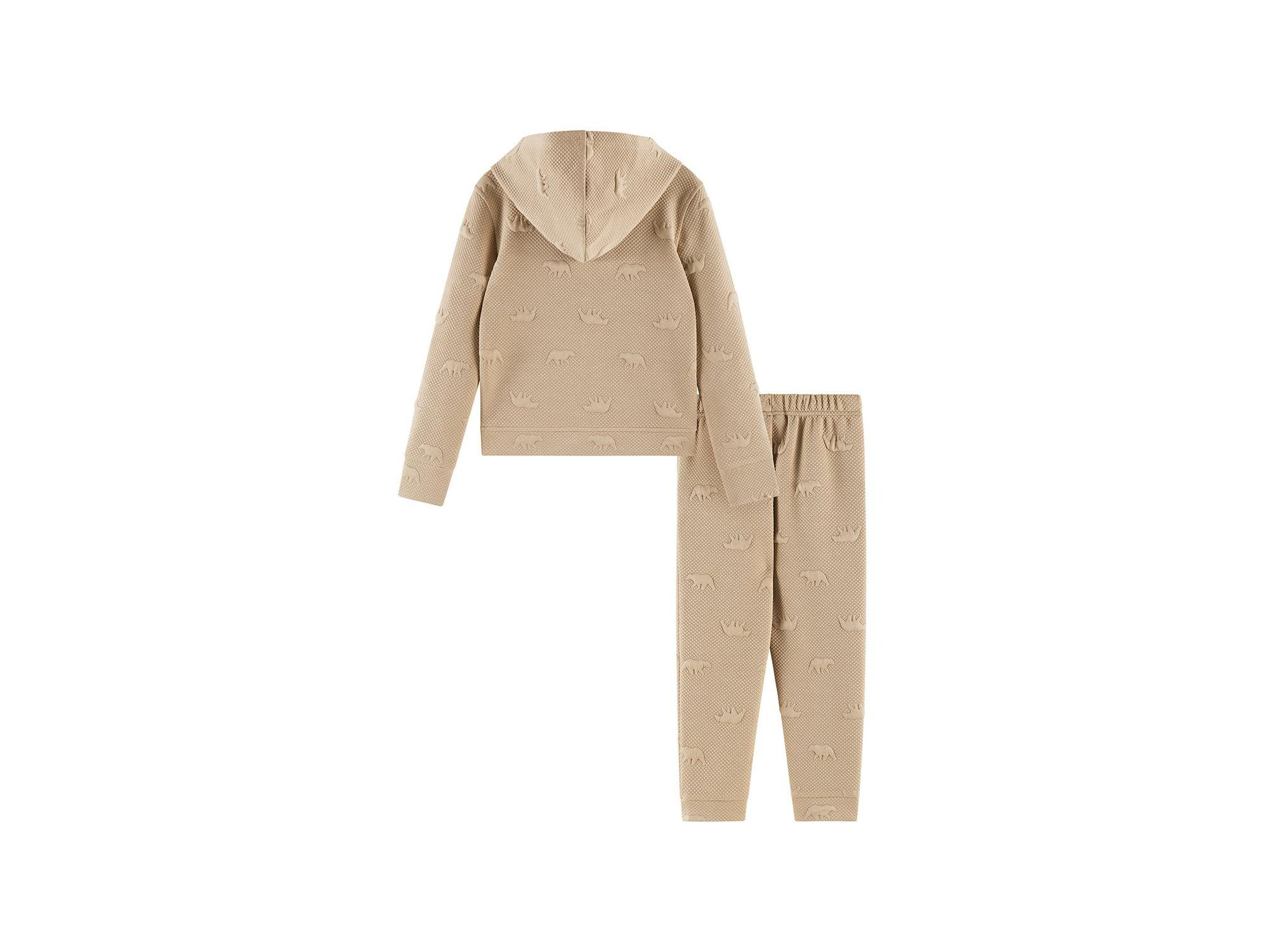 Boys' Embossed Hooded Sweatshirt & Bottom Set - Little Kid — Image 3