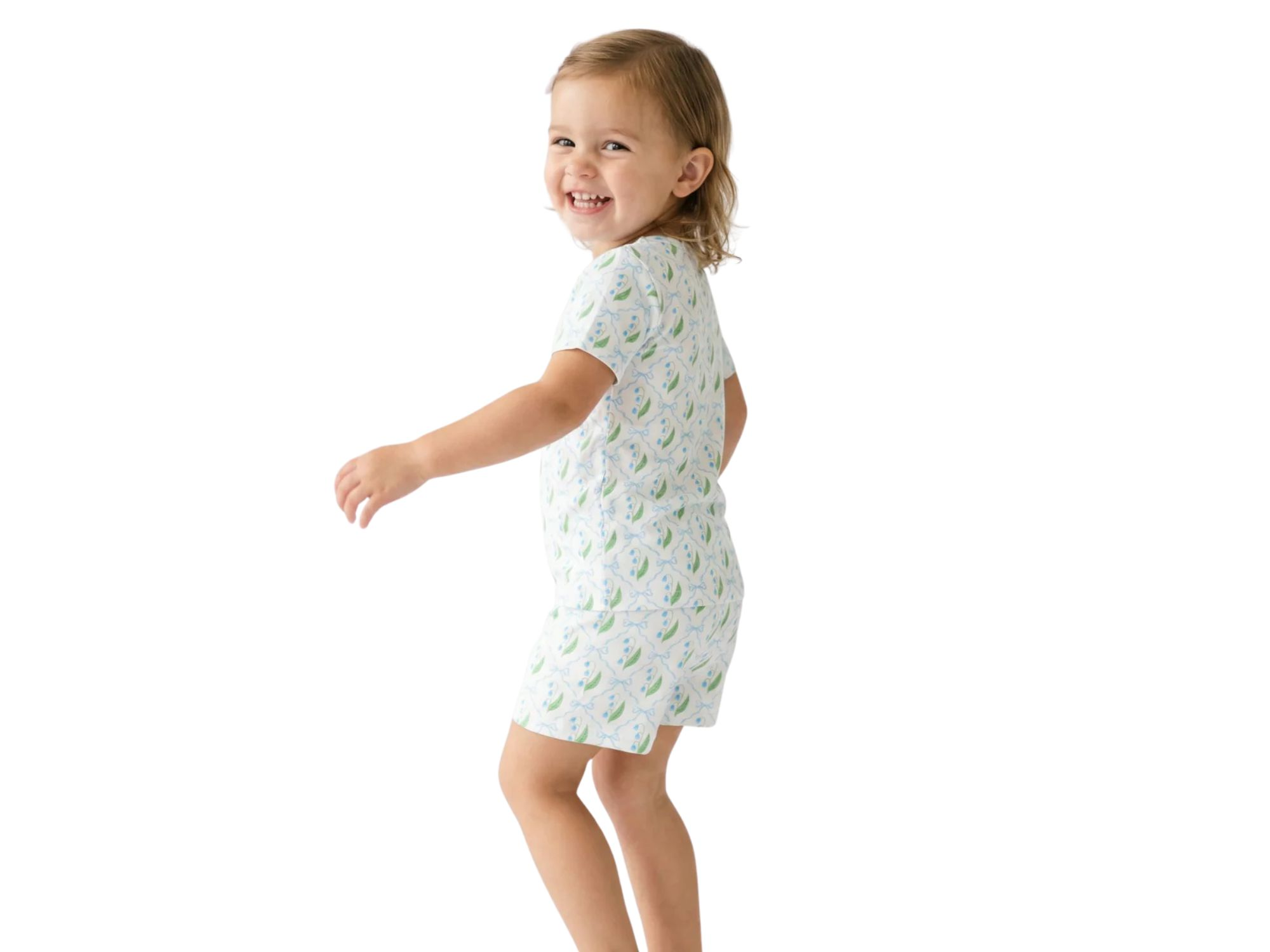 Girls' Bluebell Bows Pajama Set - Baby, Little Kid — Image 7