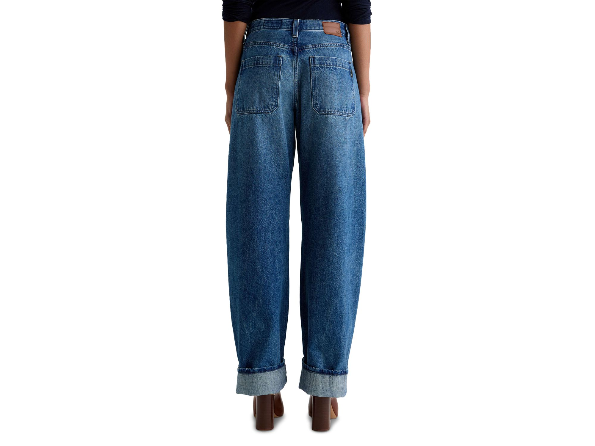 Mercer High Rise Cuffed Barrel Jeans in Nouveau — Image 3