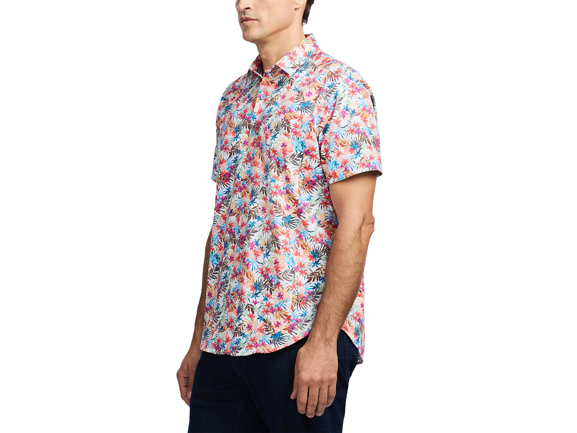 Floral Short Sleeve Woven Shirt — Image 5